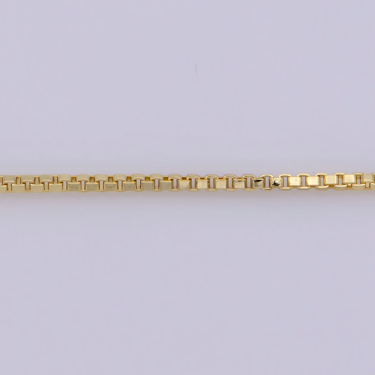 1pc 15.7'' ready to wear Gold Square Box Chain Necklace, Layering Dainty Box Chain For Jewelry Making with Pendant Supply WA-275