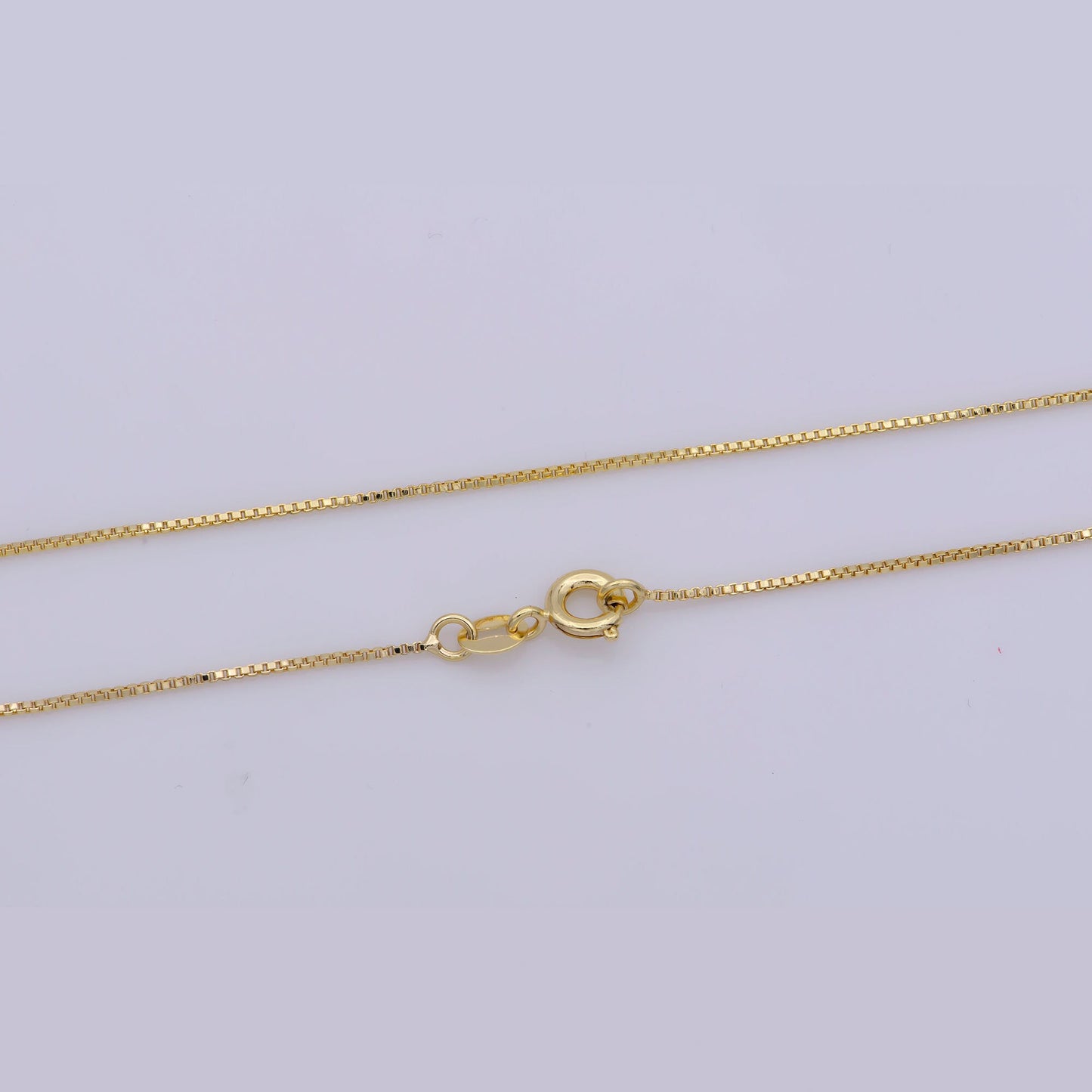 1pc 15.7'' ready to wear Gold Square Box Chain Necklace, Layering Dainty Box Chain For Jewelry Making with Pendant Supply WA-275