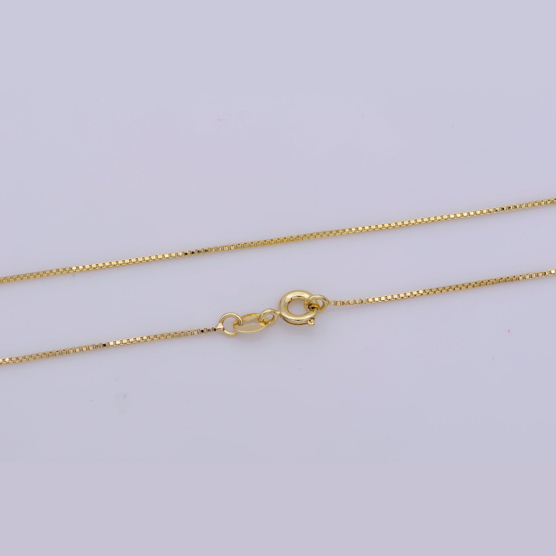 1pc 15.7'' ready to wear Gold Square Box Chain Necklace, Layering Dainty Box Chain For Jewelry Making with Pendant Supply WA-275