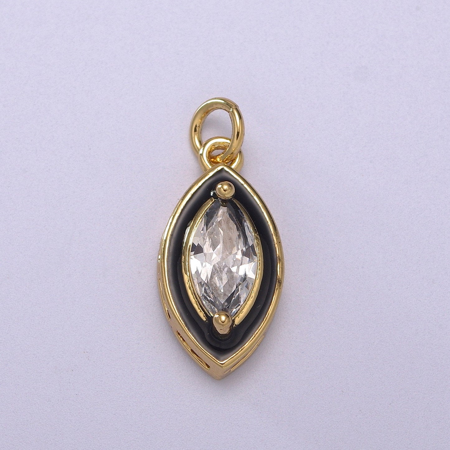 1Pc Gold Eye Enamel Solitaire CZ Charms, Cubic Evil Eye charm with color Enamel to choose Charm Medallion for Necklace,M-682-M685