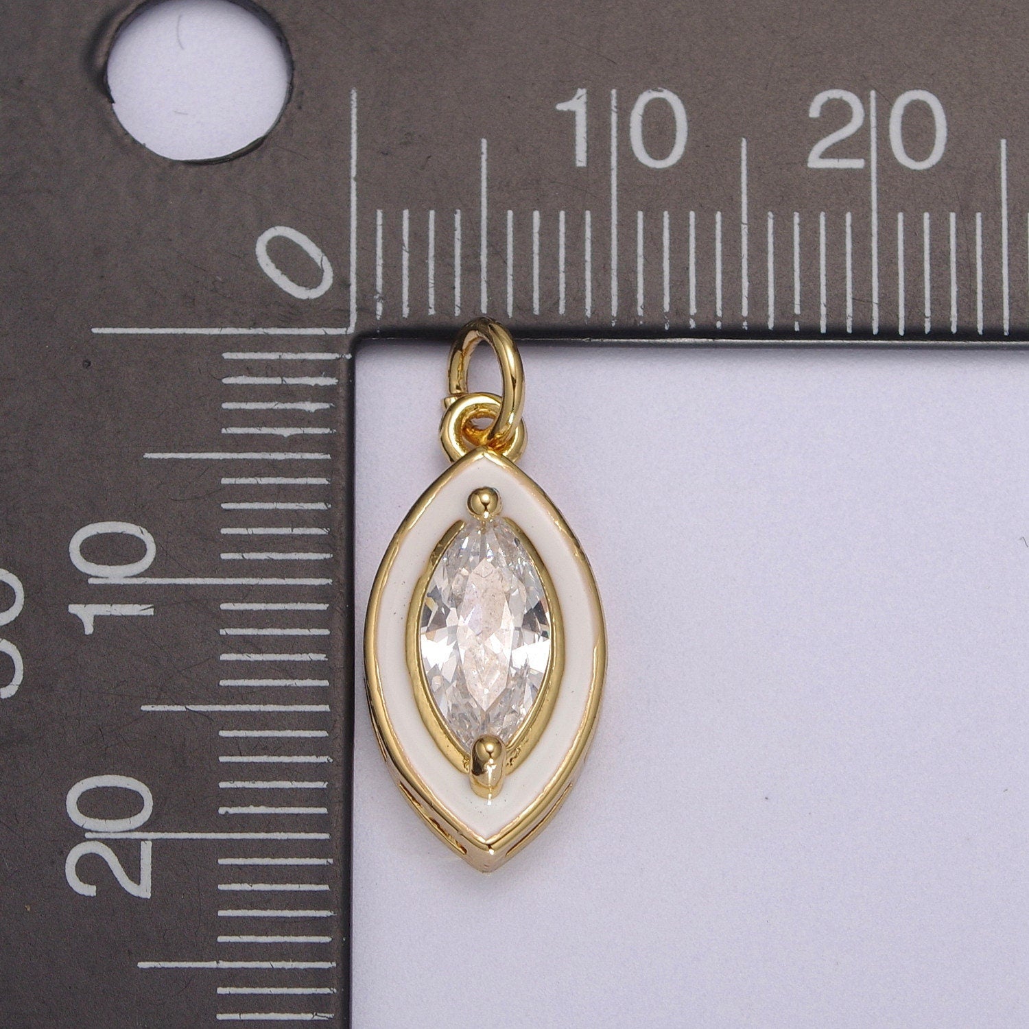 1Pc Gold Eye Enamel Solitaire CZ Charms, Cubic Evil Eye charm with color Enamel to choose Charm Medallion for Necklace,M-682-M685