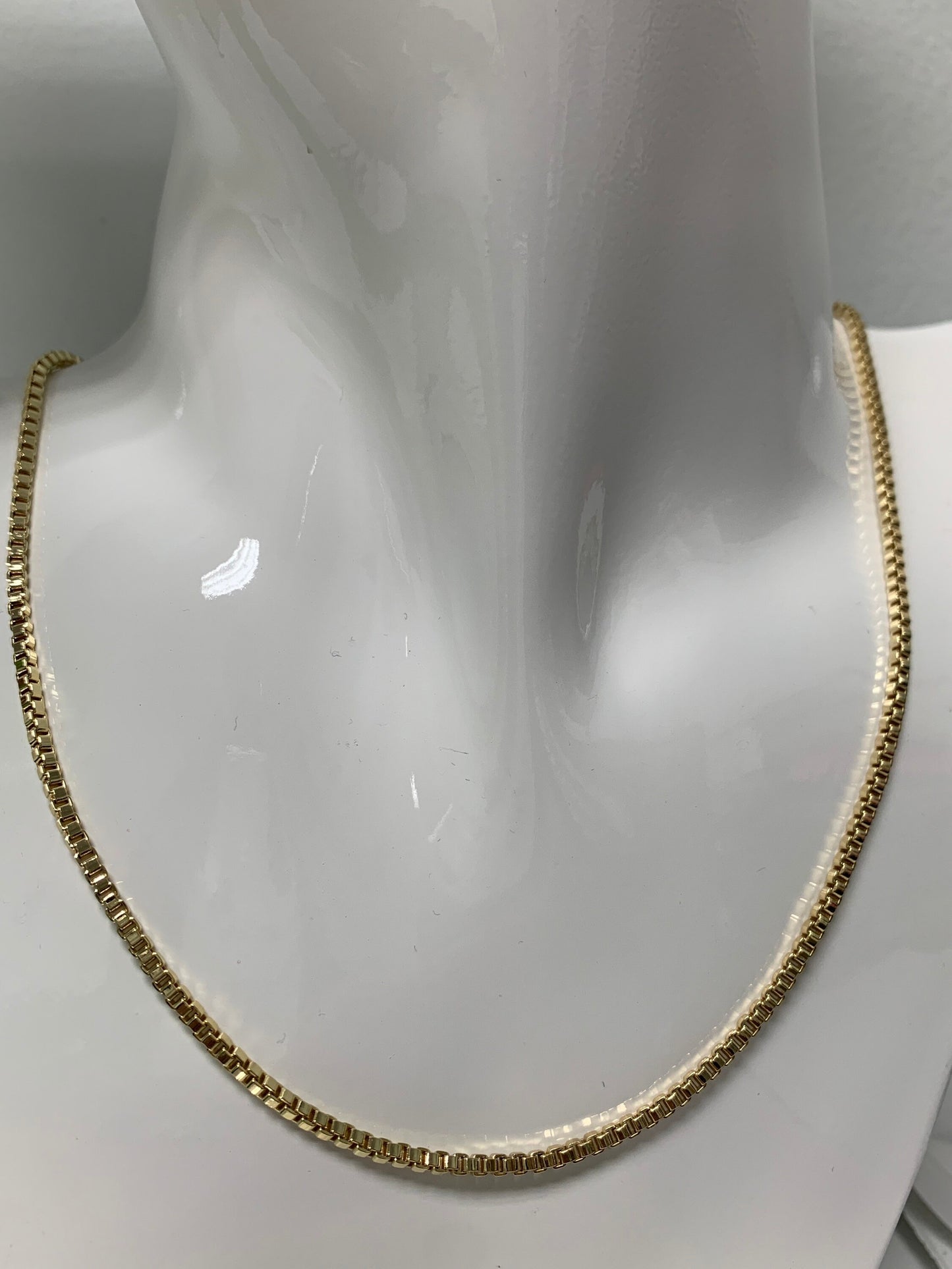 1pc 17.7'' ready to wear Gold Square Box Chain Necklace, Layering Dainty Box Chain For Jewelry Making with Pendant Charm, WA-280