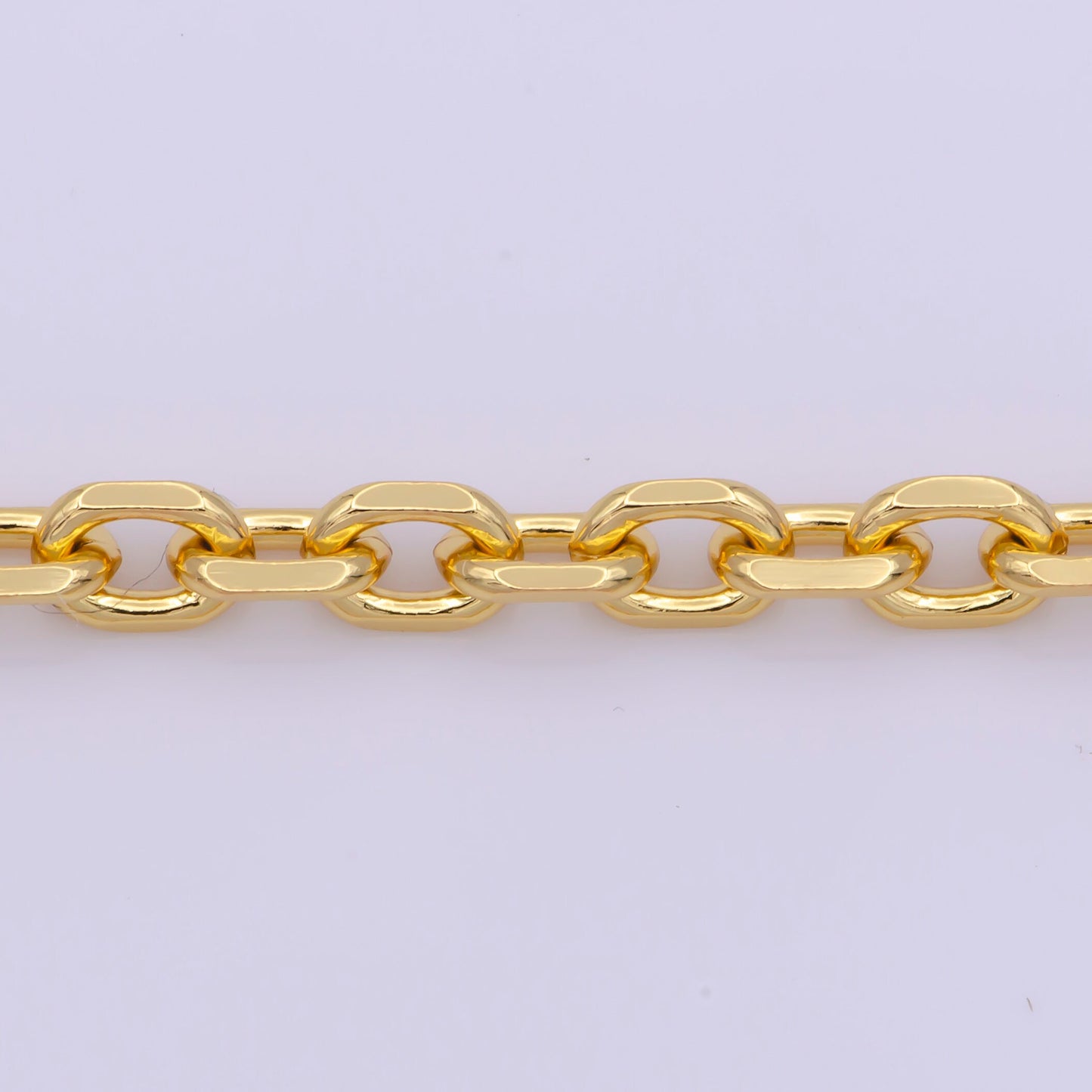 1pc 17.8'' Ready to Use Bold Gold Rolo Necklace Chain, Layering Thick Rolo Chain Dainty Necklace,For Pendant Charm Necklace Making,WA-294