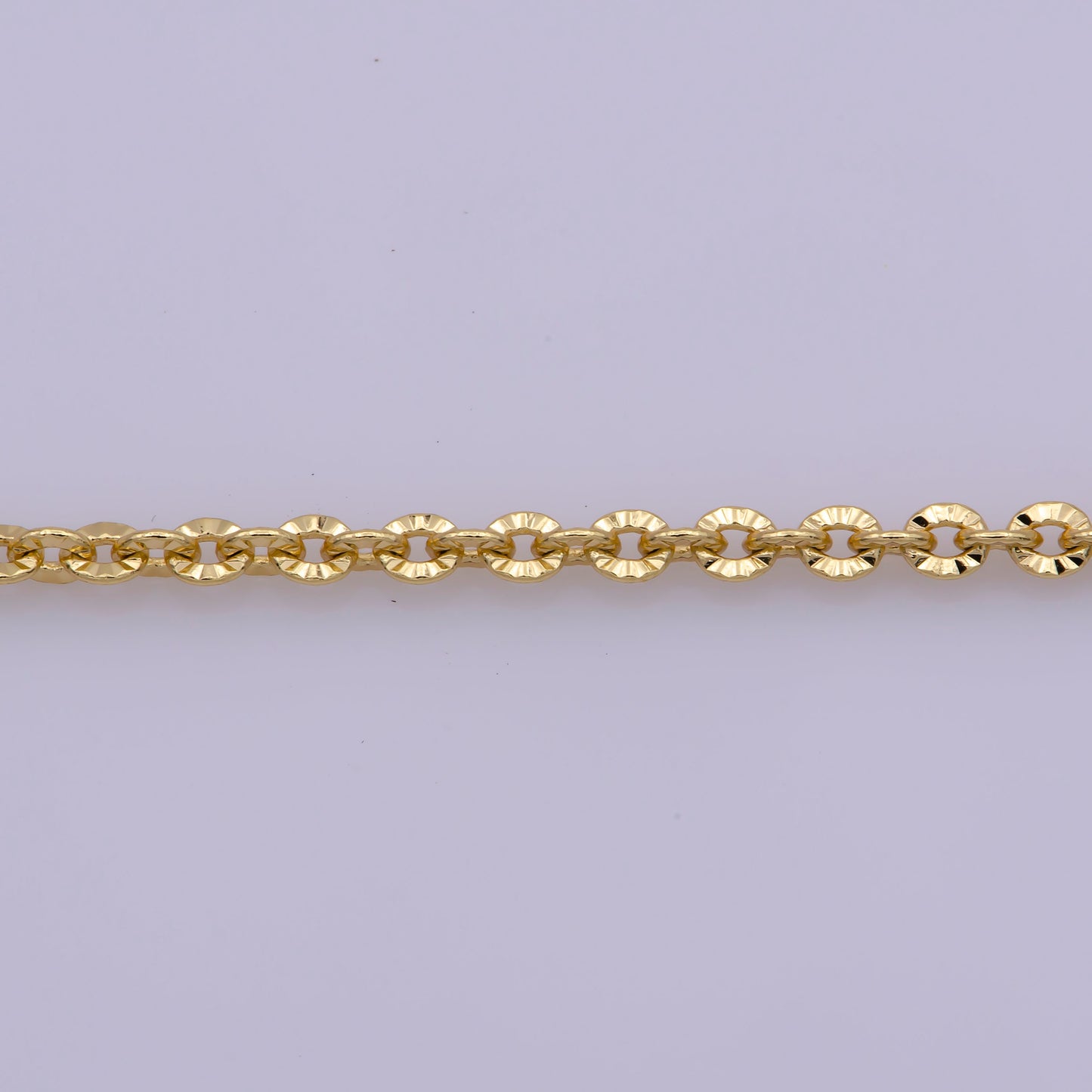 17.7'', 1.9mm Ready to Use Sunburst Gold Rolo Necklace Chain,Layering Rolo Chain Unique Necklace, For Pendant Charm Necklace Making, WA-372