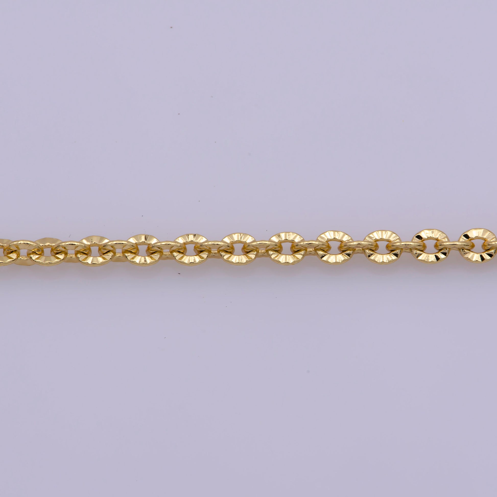 17.7'', 1.9mm Ready to Use Sunburst Gold Rolo Necklace Chain,Layering Rolo Chain Unique Necklace, For Pendant Charm Necklace Making, WA-372
