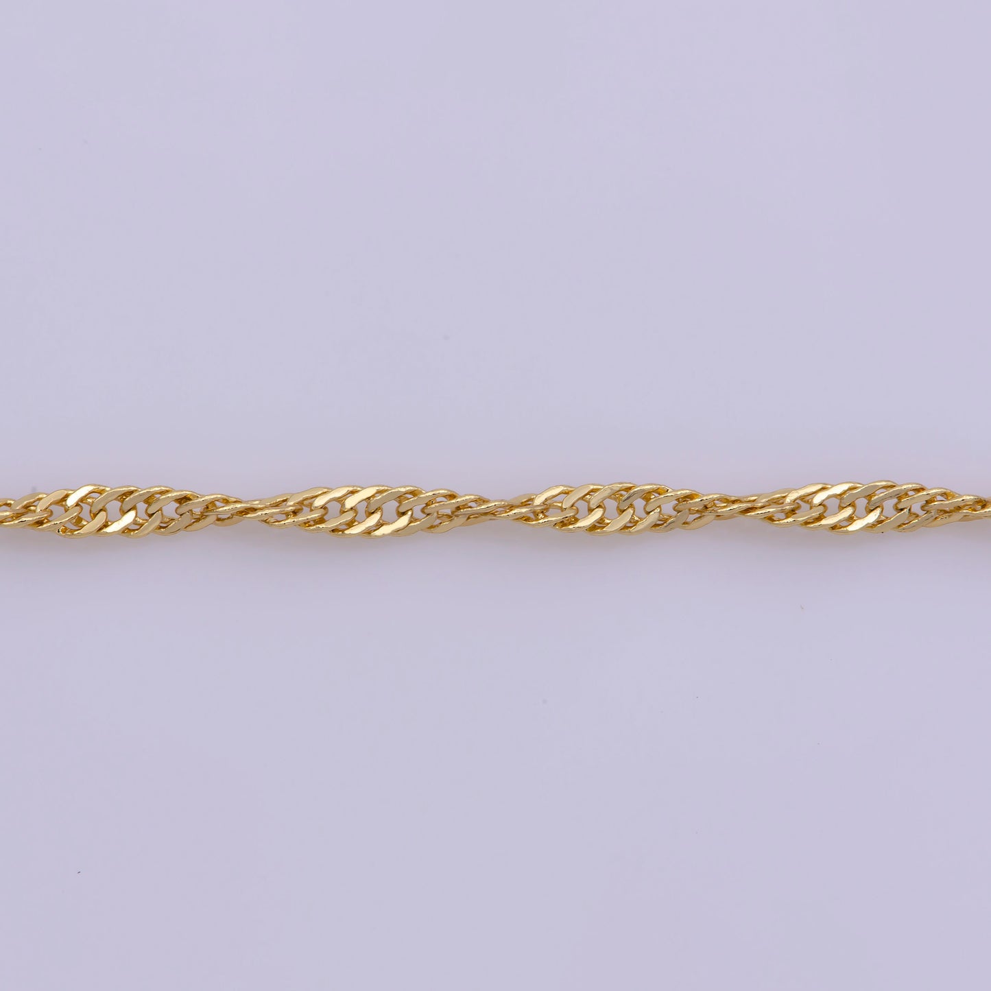 1pc 17.5'' Ready to Use Gold Singapore Necklace Chain,Layering Spiral Chain Dainty Necklace,Perfect for Pendant Necklace, WA-373