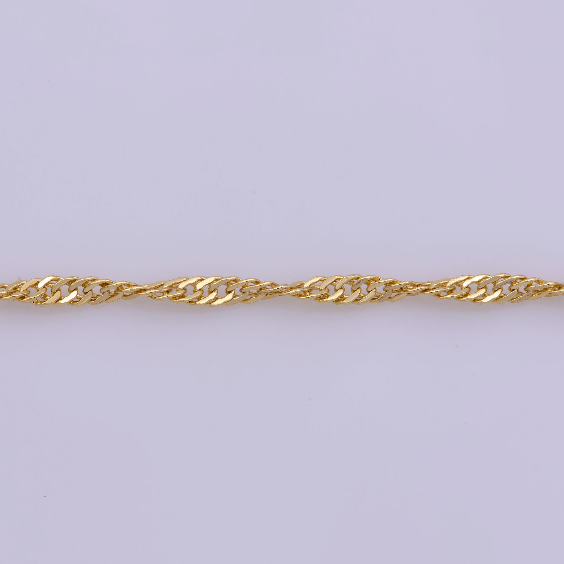 1pc 17.5'' Ready to Use Gold Singapore Necklace Chain,Layering Spiral Chain Dainty Necklace,Perfect for Pendant Necklace, WA-373