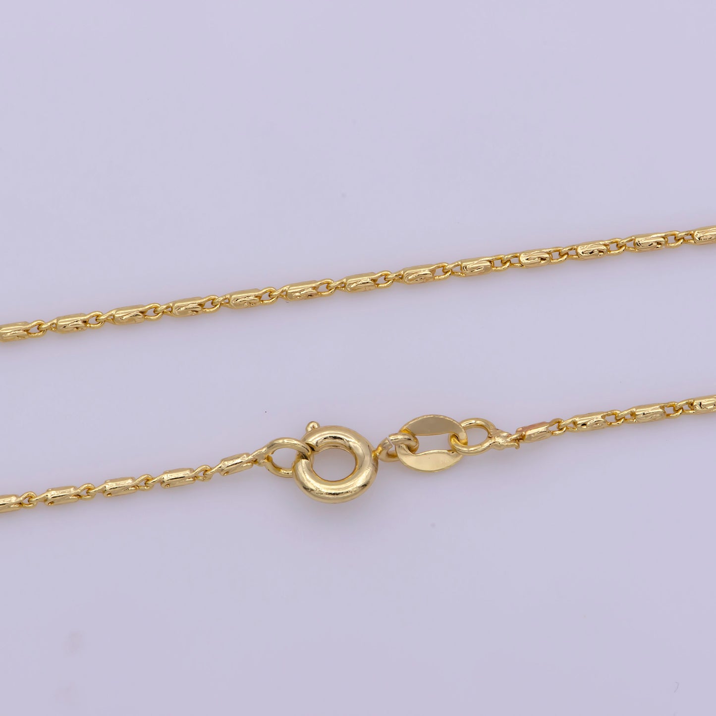 1pc 17.7'' Ready to Use Gold Intertwined Necklace Chain, Bar Twisted Chain Dainty Necklace, Unique For Pendant Charm Necklace Making, WA-380