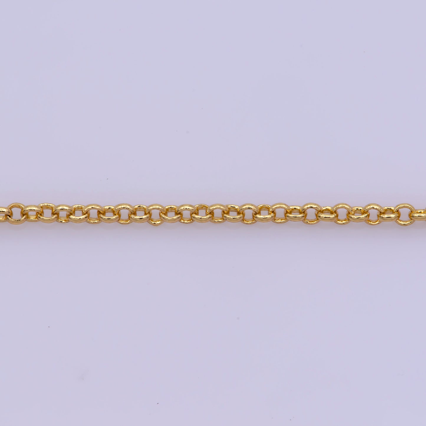 1pc 17.5' Ready to Use Gold Rolo Necklace Chain, Layering Rolo Chain Dainty Necklace, For Pendant Charm Necklace Making, WA -381