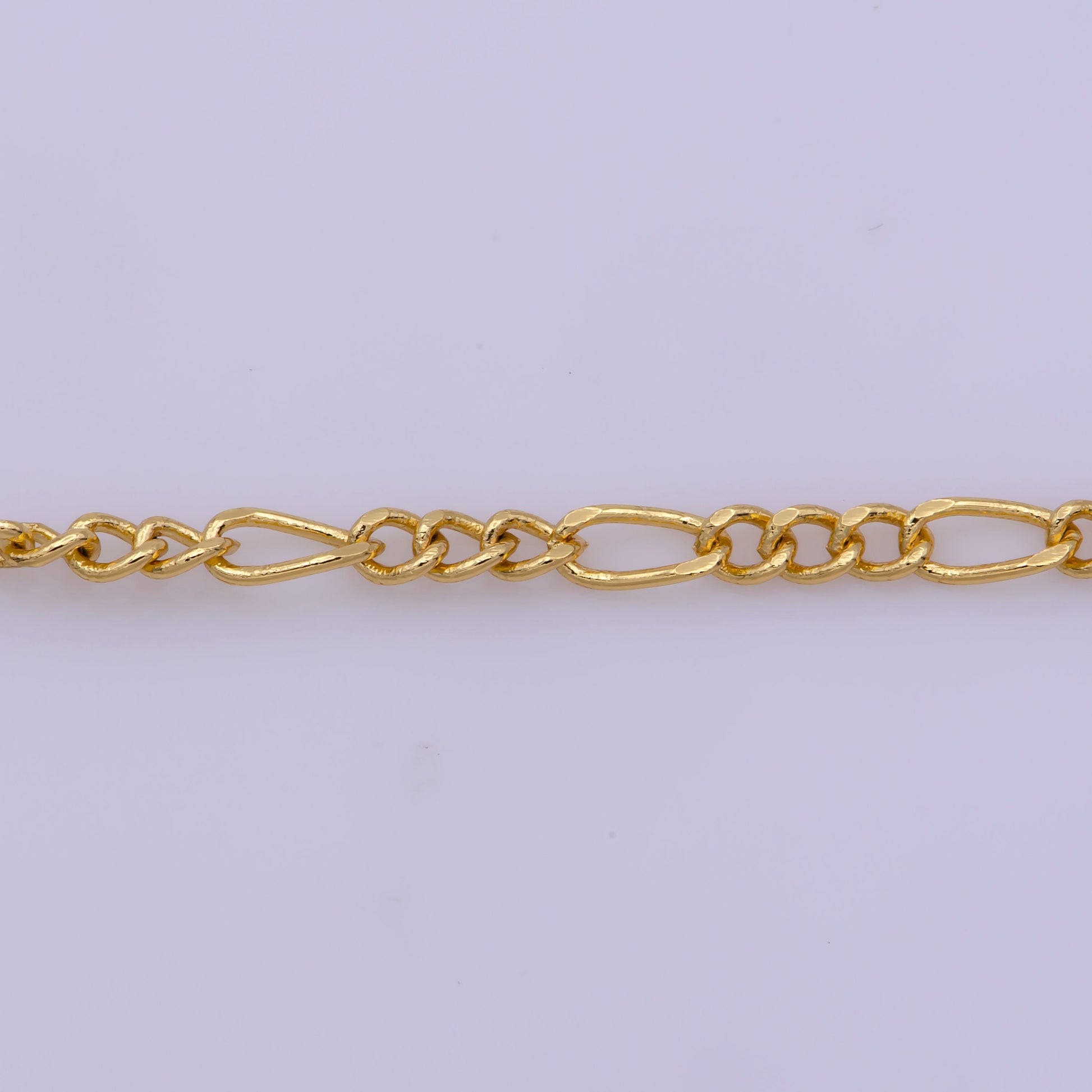 1pc 17.7'' Ready to Use Fancy Gold Figaro Necklace Chain,Layering Figaro Chain Dainty Necklace,Perfect for Pendant CharmNecklace WA-387