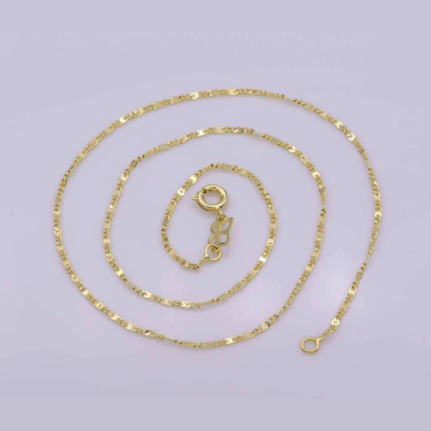 1pc 18.0'' Fancy Gold Anchor Necklace Chain, Figure 8 Layering Mariner Chain Dainty Necklace,For Pendant Charm Necklace Making, WA-392