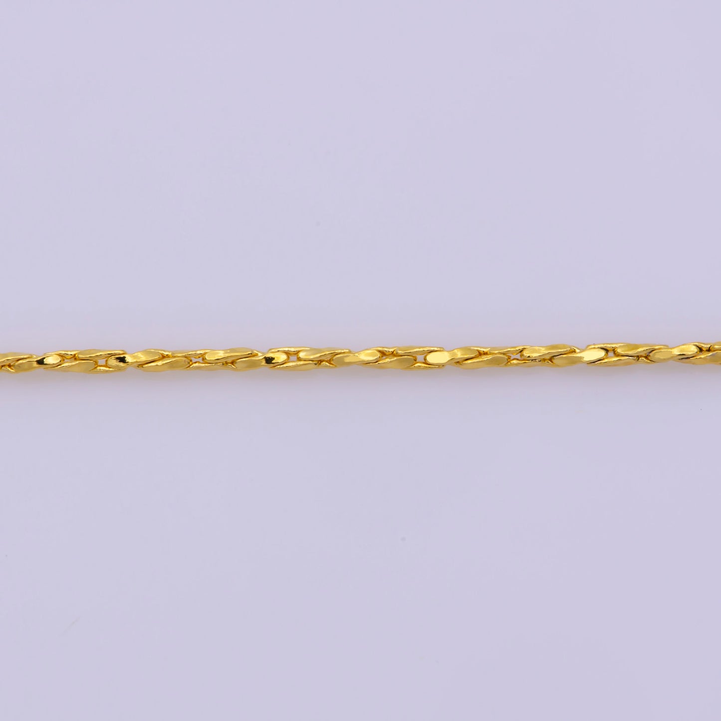 1pc 17.7'' Cross Twist Chain Gold Wheat Necklace Chain, Layer Fox Tail Chain Dainty Necklace, For Pendant Charm Necklace Making, WA-396