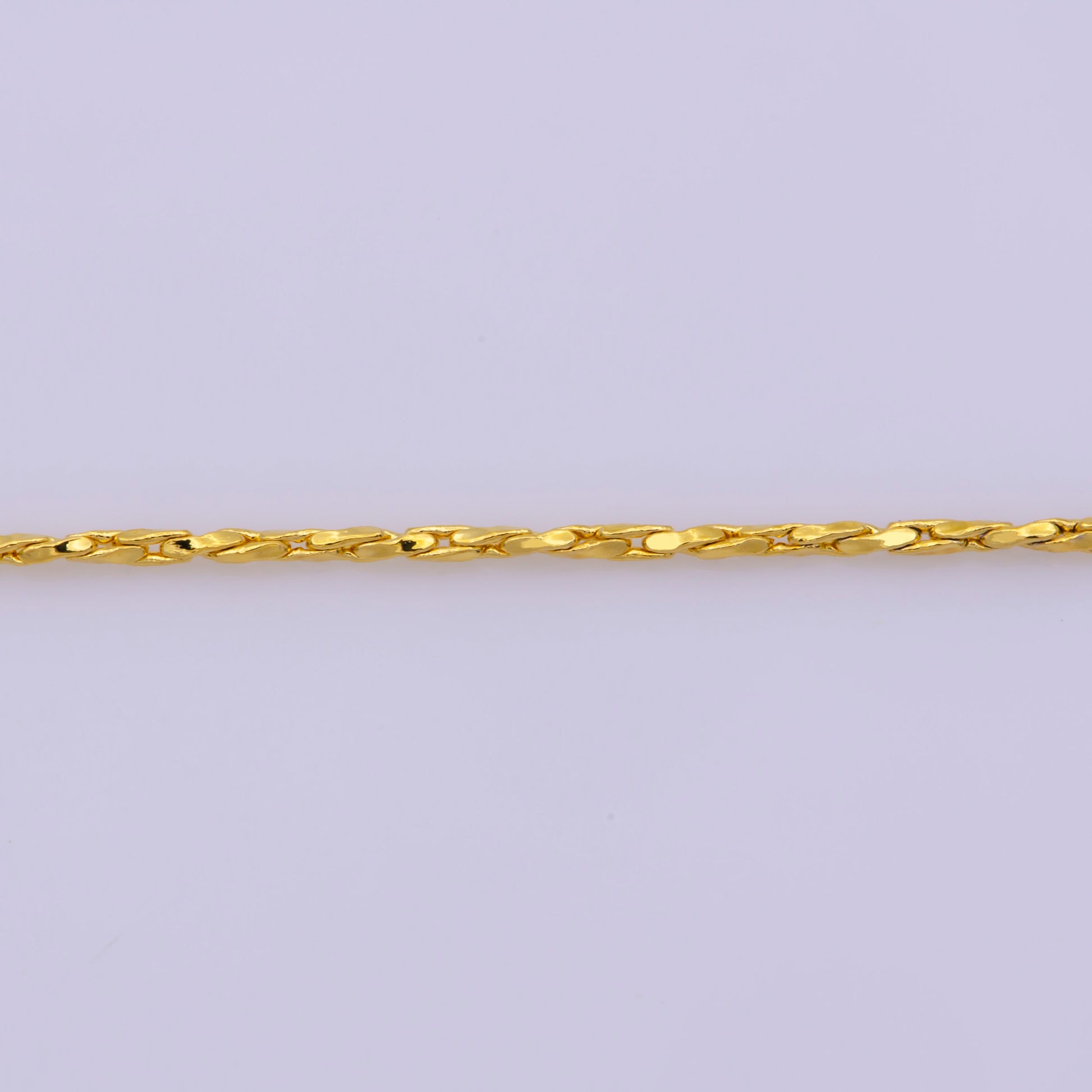 1pc 17.7'' Cross Twist Chain Gold Wheat Necklace Chain, Layer Fox Tail Chain Dainty Necklace, For Pendant Charm Necklace Making, WA-396