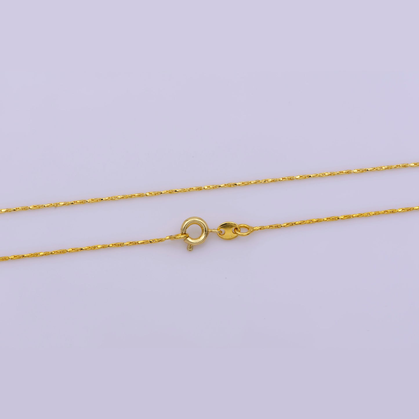 1pc 17.7'' Cross Twist Chain Gold Wheat Necklace Chain, Layer Fox Tail Chain Dainty Necklace, For Pendant Charm Necklace Making, WA-396