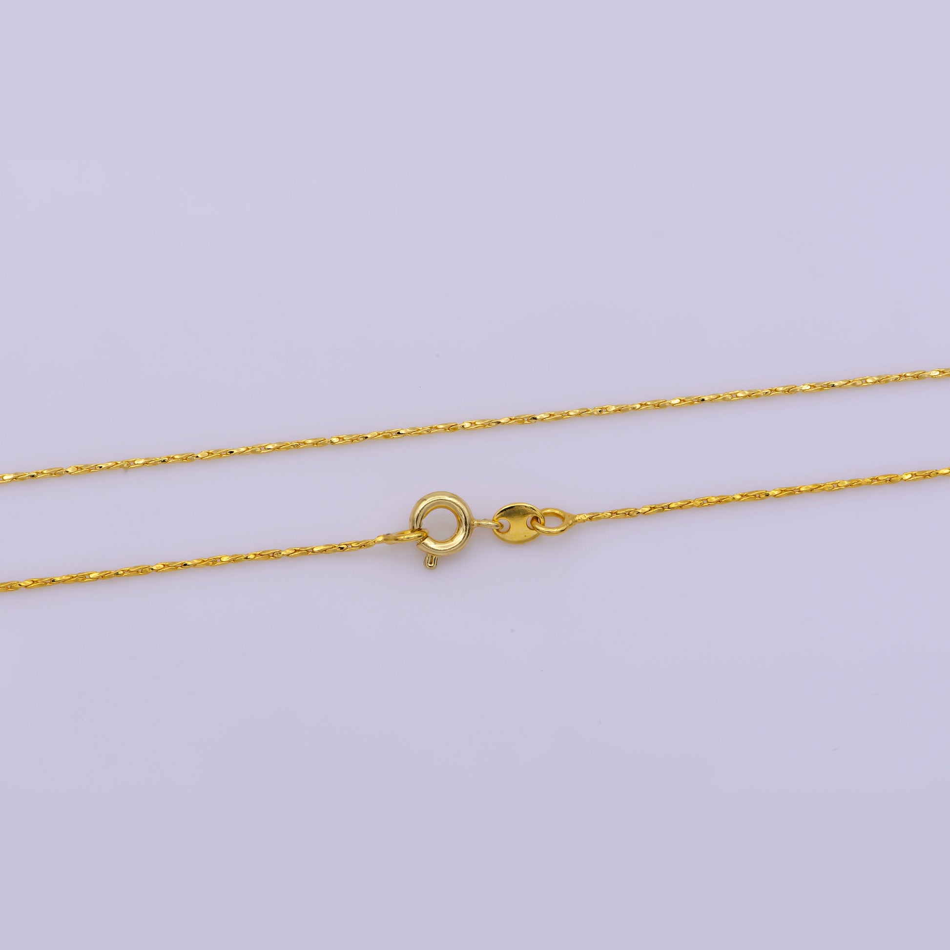 1pc 17.7'' Cross Twist Chain Gold Wheat Necklace Chain, Layer Fox Tail Chain Dainty Necklace, For Pendant Charm Necklace Making, WA-396