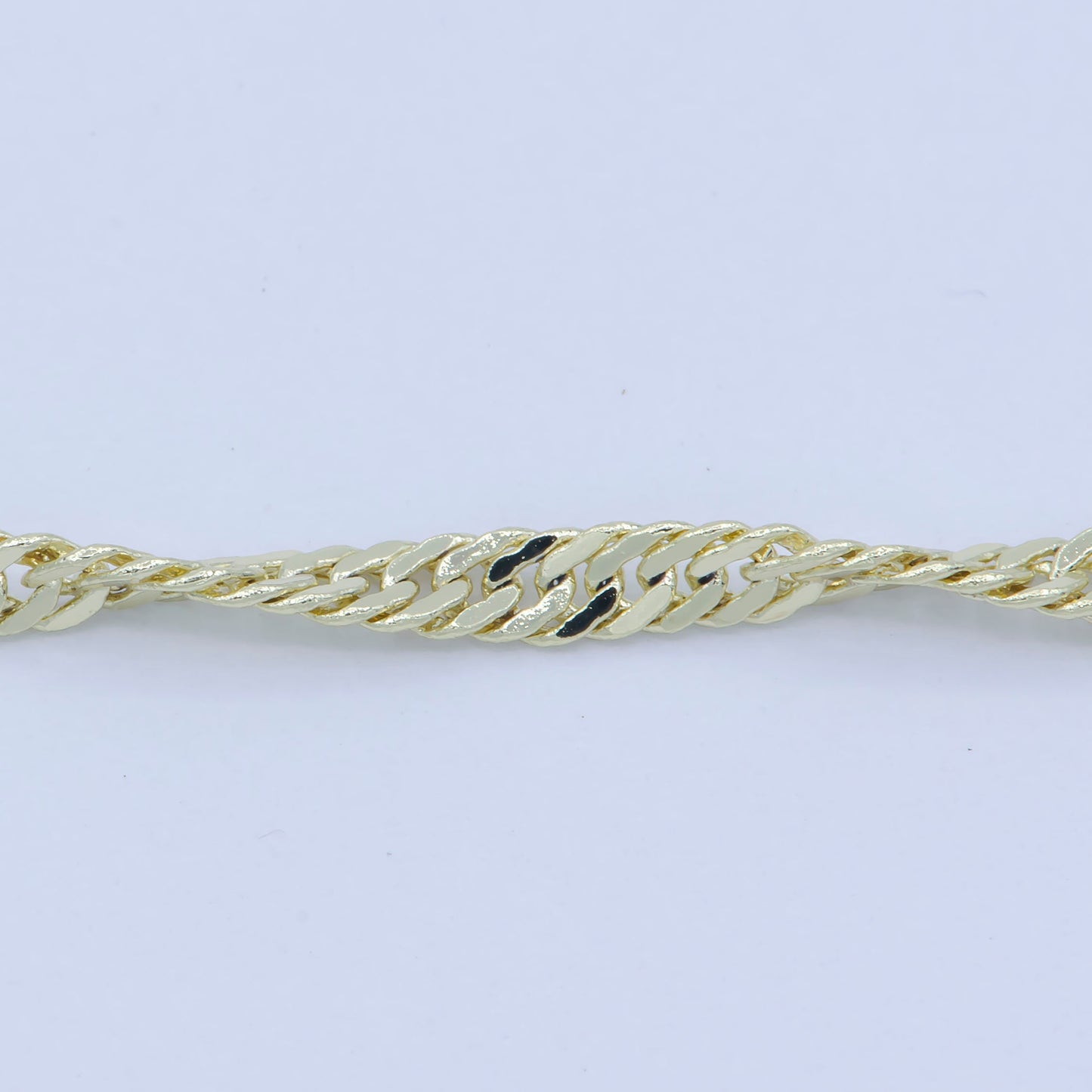 1pc 17.7'' Ready to Use Gold Singapore Necklace Chain, Layering Spiral Chain Dainty Necklace, Perfect for Pendant Necklace, WA-228
