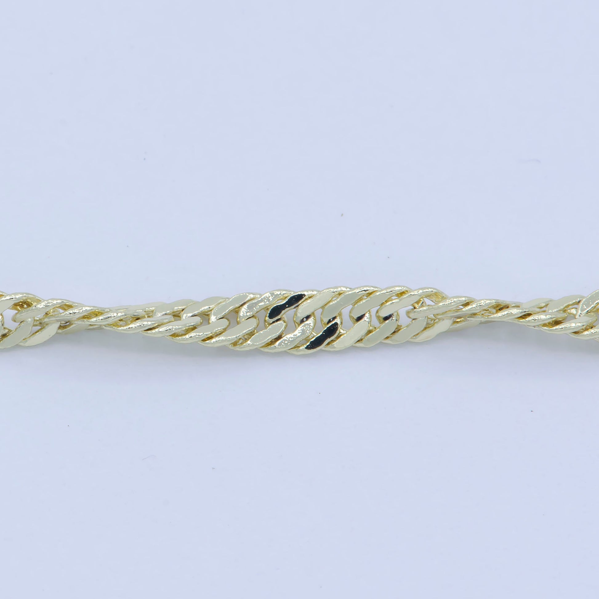 1pc 17.7'' Ready to Use Gold Singapore Necklace Chain, Layering Spiral Chain Dainty Necklace, Perfect for Pendant Necklace, WA-228
