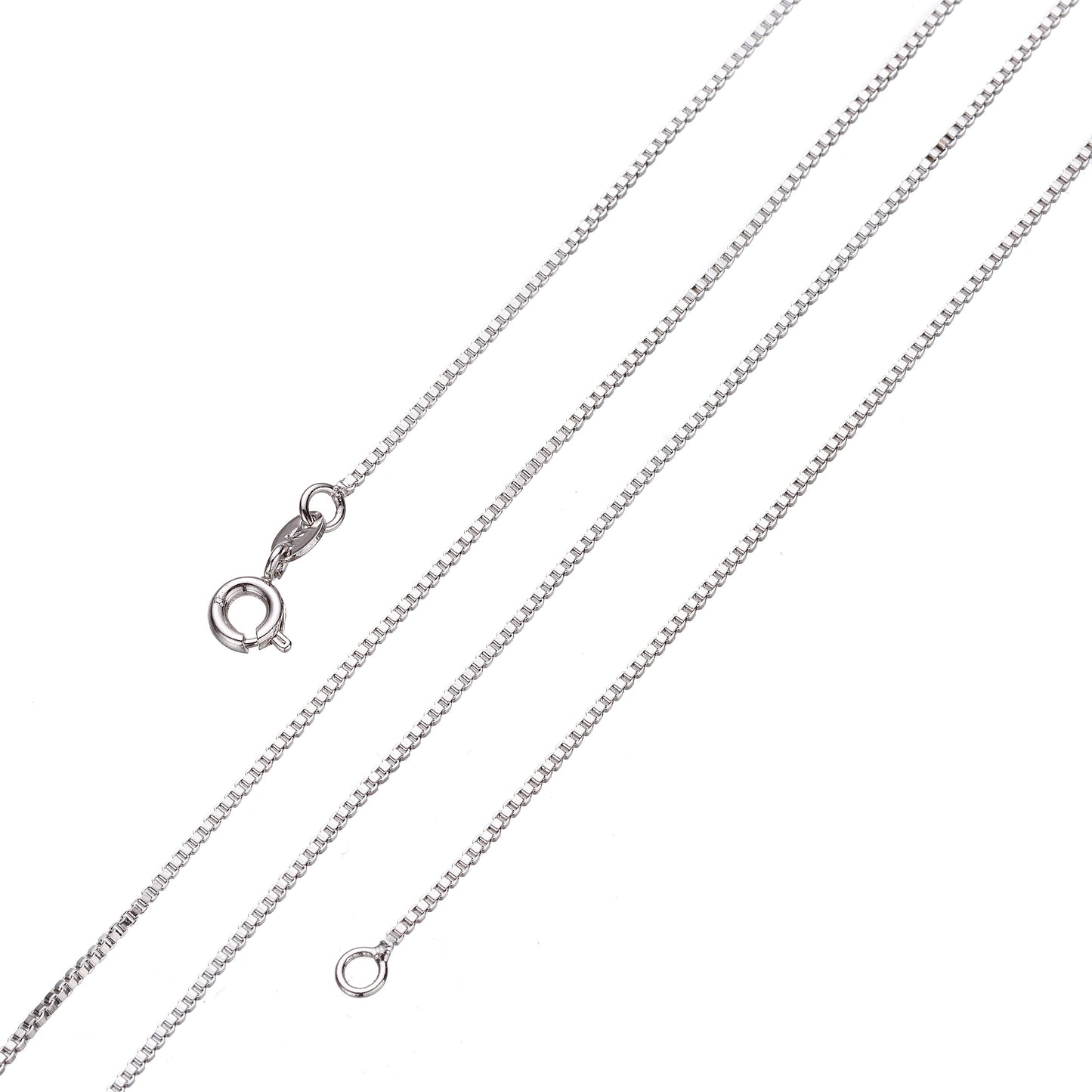 1pc 16'' Ready to Use white Gold Dainty Beaded ball Necklace Chain, Ball Layering Link, For Pendant Charm Necklace, WA-235
