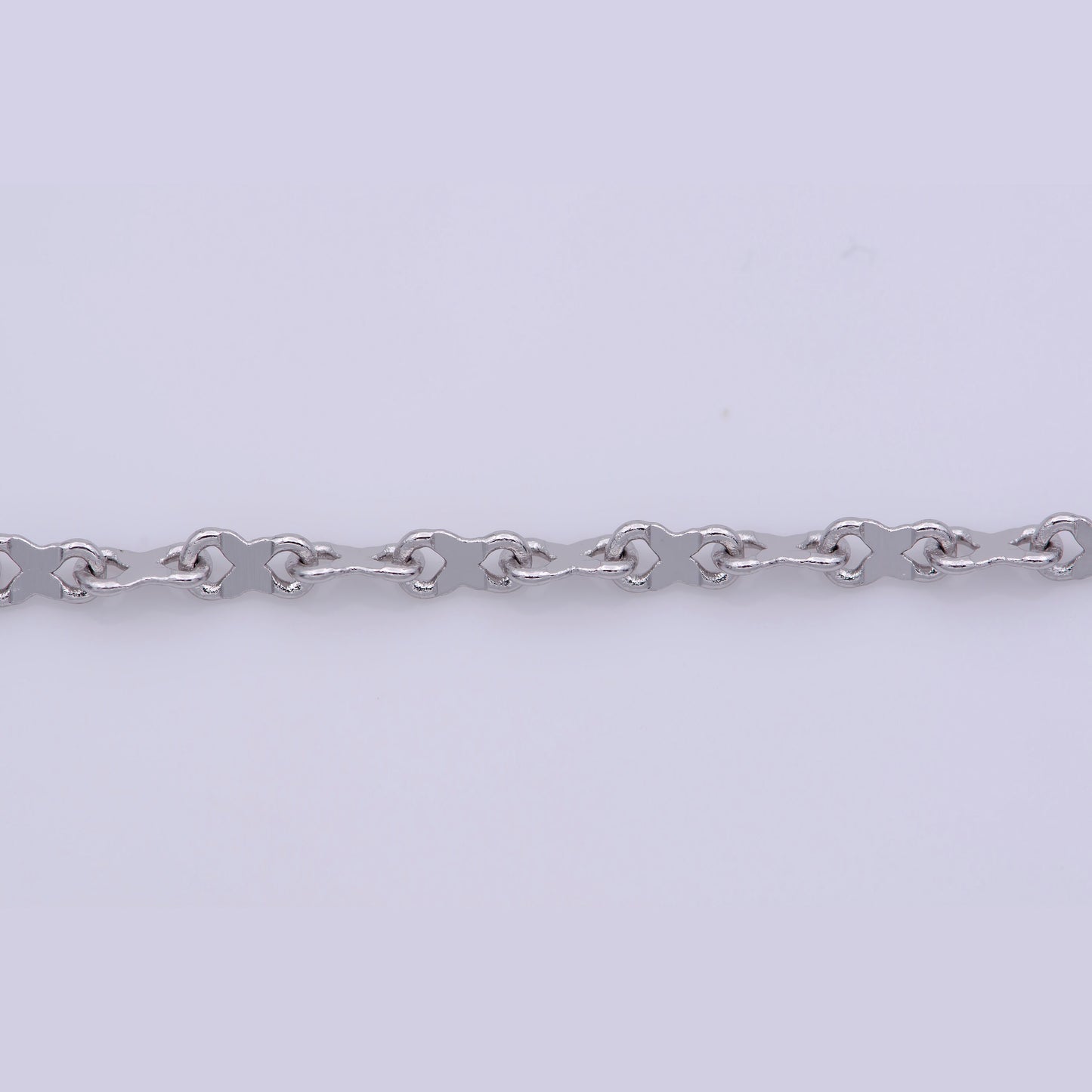 1pc 19.9'' Ready to Use White Gold Figure 8 Necklace Chain, Layer Figure 8 Chain Dainty Necklace, For Pendant Charm Necklace, WA 238