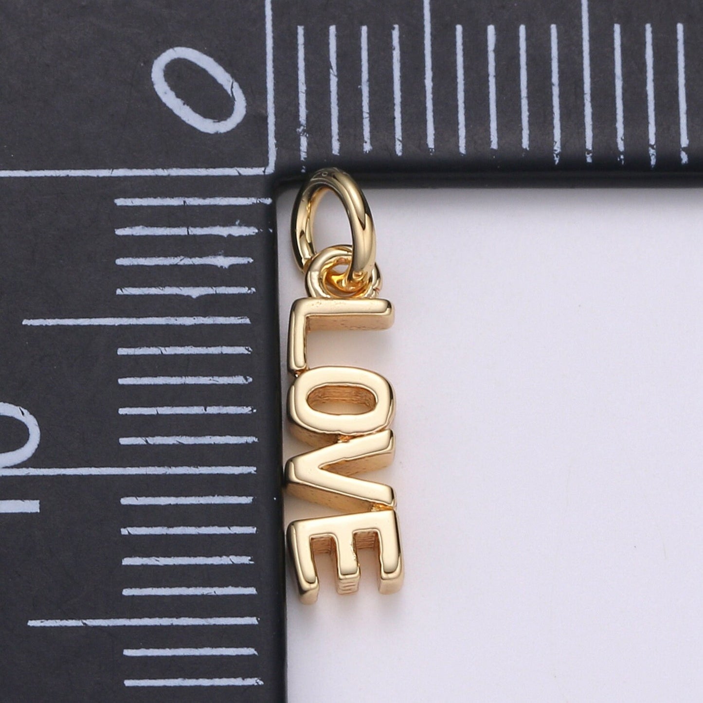 Dainty 14k Gold Filled LOVE Charm for Bracelet Necklace Earring Component Diy Jewelry Making Supply Word Charm Minimalist Jewelry =