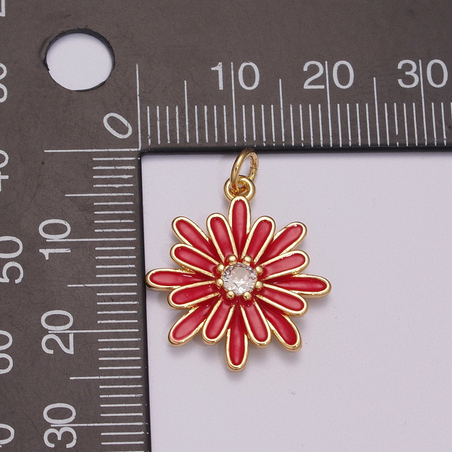 Chrysant Charm Necklace, Gift for her, Enamel pendant Bracelet Earring Necklace for Woman, Flower Jewelry Minimalist Floral M-882 - M-887