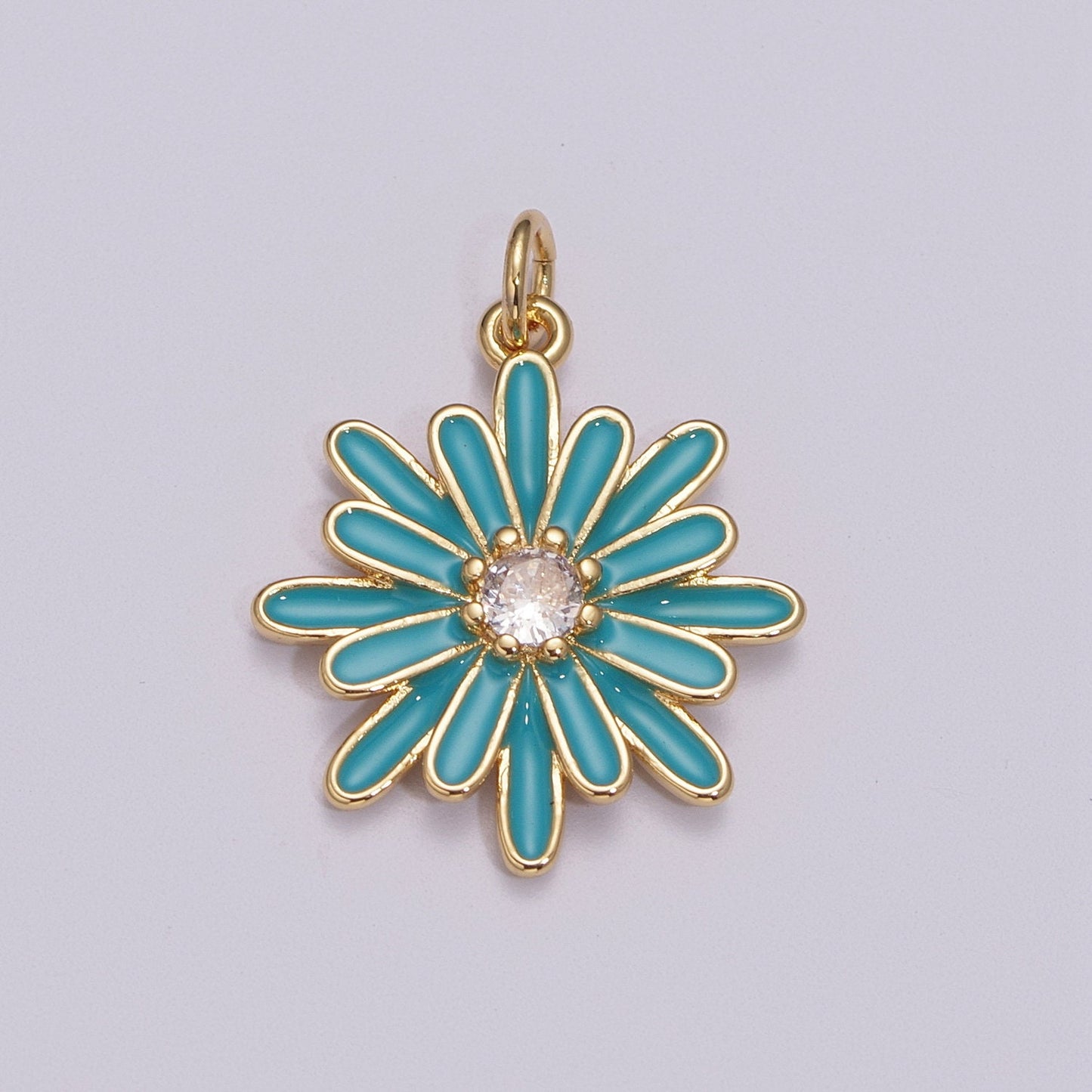 Chrysant Charm Necklace, Gift for her, Enamel pendant Bracelet Earring Necklace for Woman, Flower Jewelry Minimalist Floral M-882 - M-887