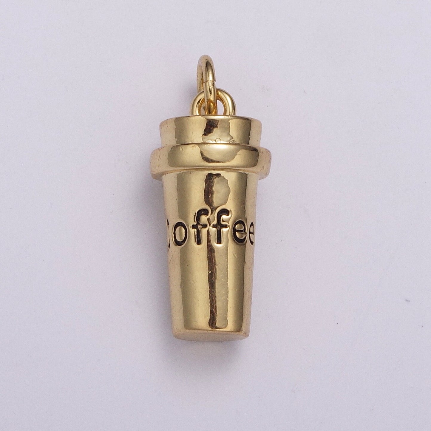 1pc Gold Coffee Cup Charm, White goldfilled Coffee Pendant Charm,For DIY Jewelry,Gold Silver Color Option,M-823, M-824