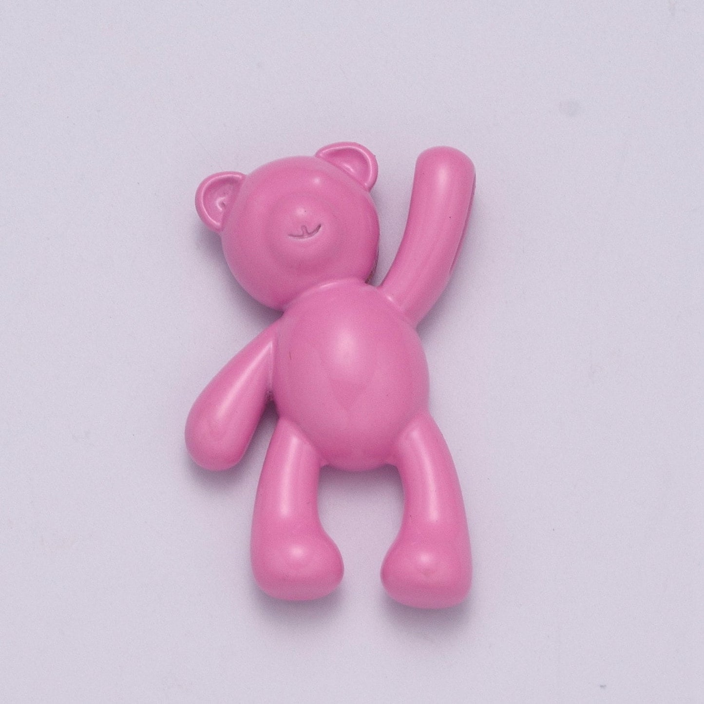 2 Size of Choices Dainty Pink Enamel Teddy Bear Charm Dangle Charm for Necklace Earring Bracelet Bear Family Jewelry Making Supply,M-821