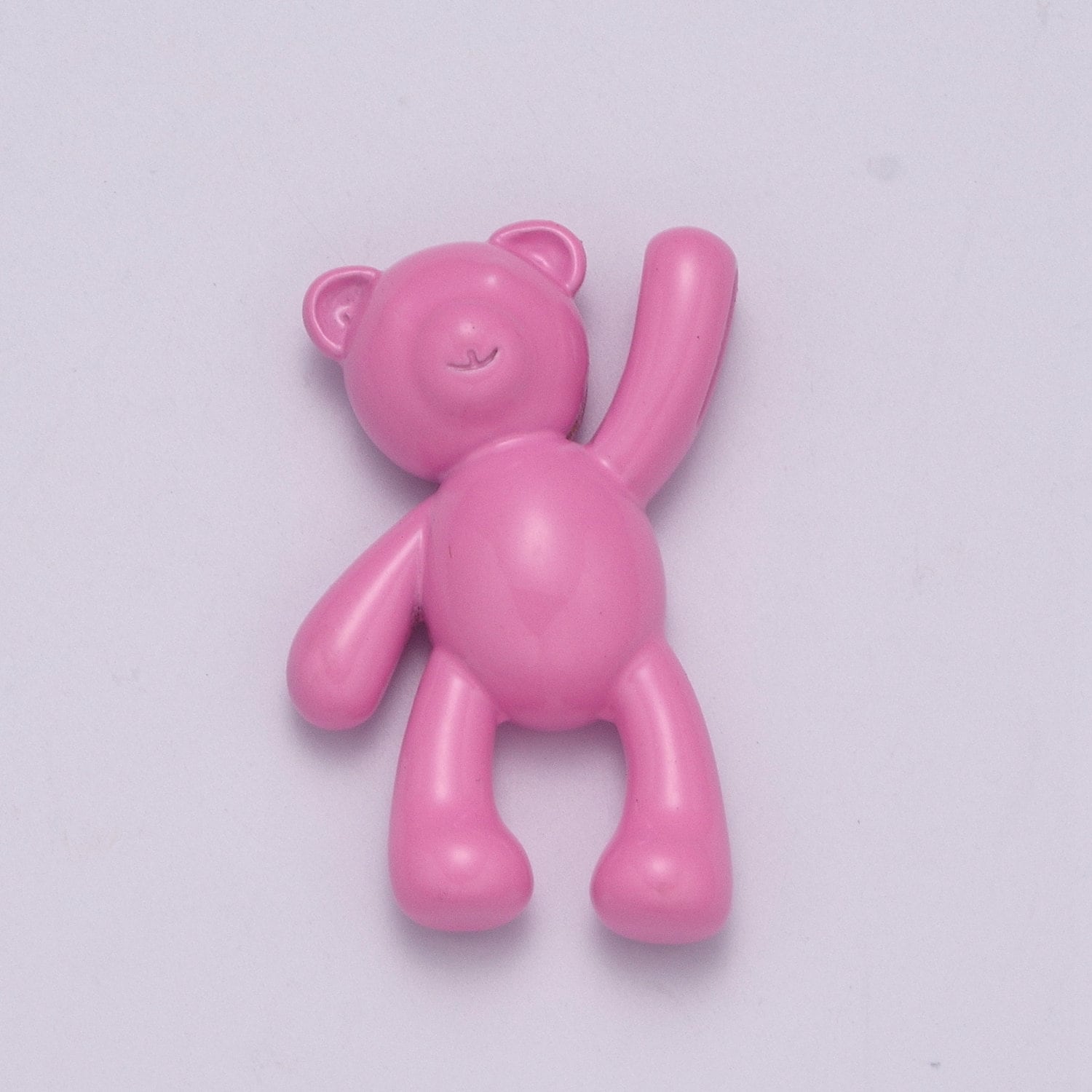 2 Size of Choices Dainty Pink Enamel Teddy Bear Charm Dangle Charm for Necklace Earring Bracelet Bear Family Jewelry Making Supply,M-821