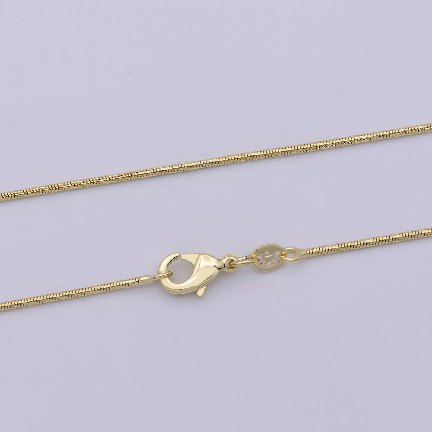 1pc 17.9' Ready to Use Gold Cocoon Necklace Chain, Layer Snake Chain Dainty Necklace, For Pendant Charm Necklace Making,WA-416