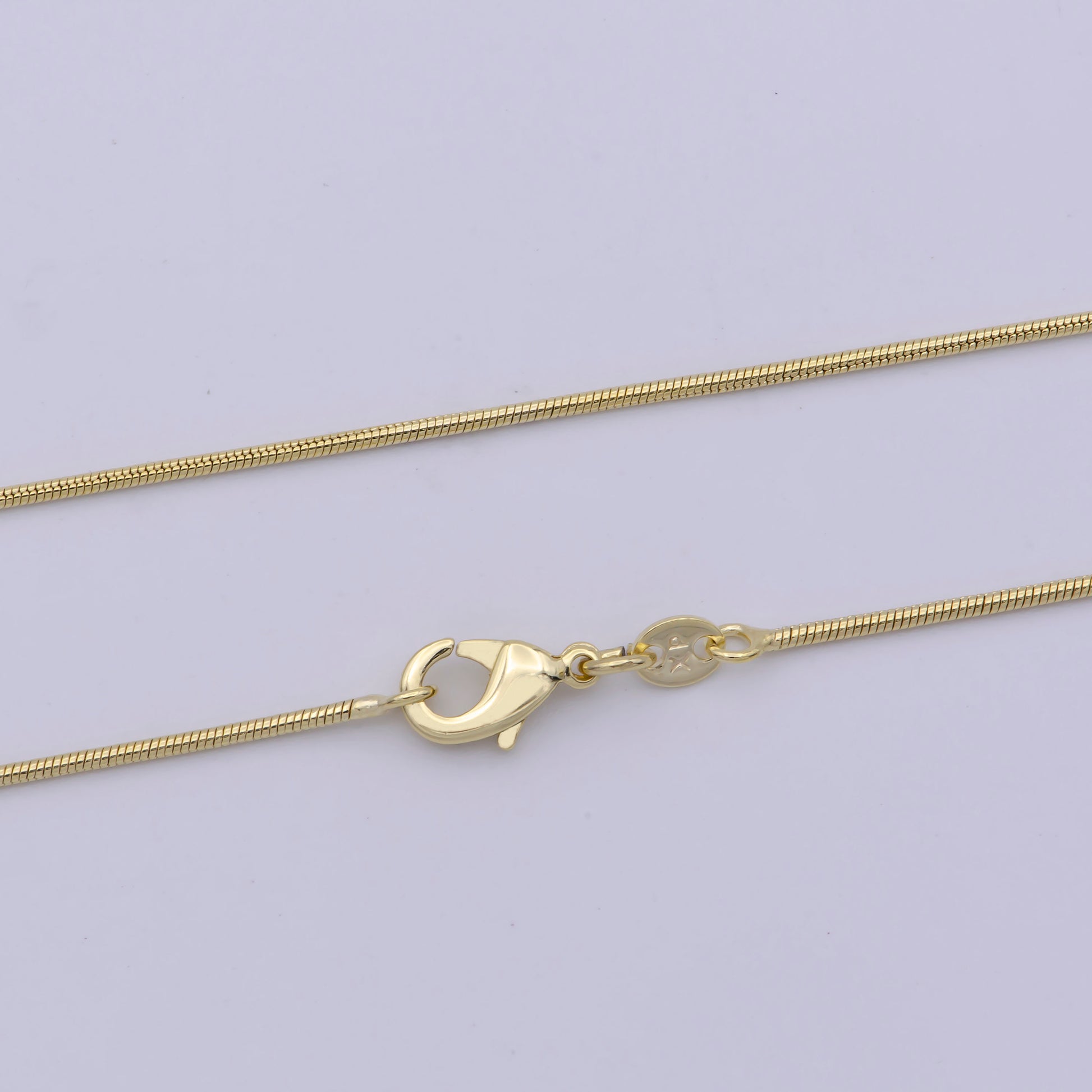 1pc 17.9' Ready to Use Gold Cocoon Necklace Chain, Layer Snake Chain Dainty Necklace, For Pendant Charm Necklace Making,WA-416