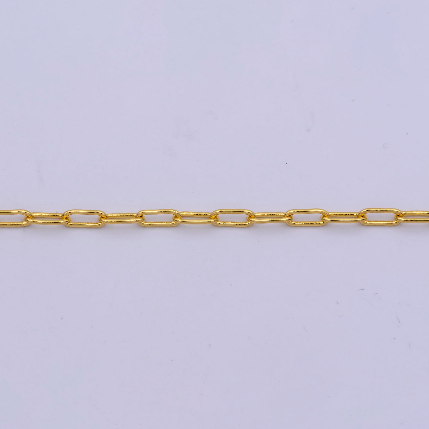 1pc 17.7'' Ready to Use Gold Thin Rolo Necklace Chain, Small paperclip Chain Dainty Necklace, For Pendant Charm Necklace, WA-422