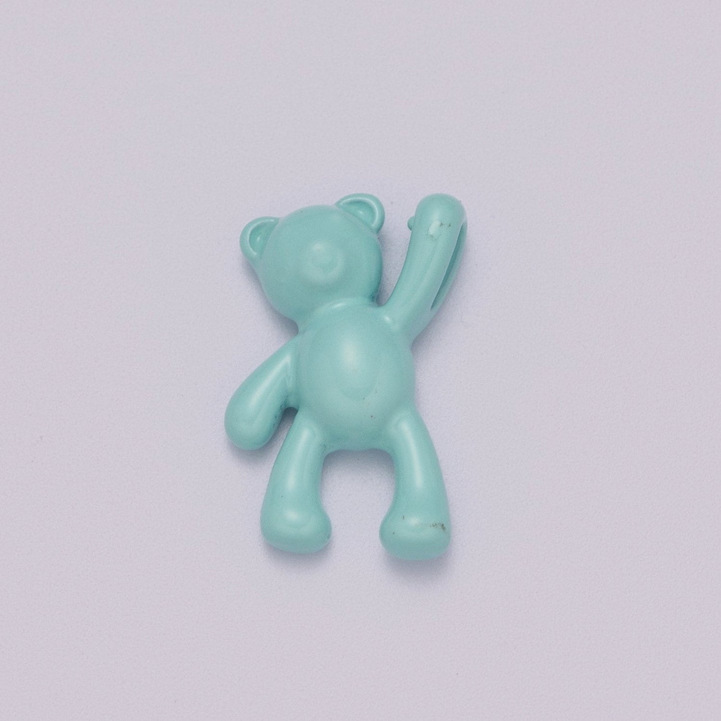 2 Size of Choices Dainty Blue Enamel Teddy Bear Charm Dangle Charm for Necklace Earring Bracelet Baby Shower Jewelry Making Supply,M-893
