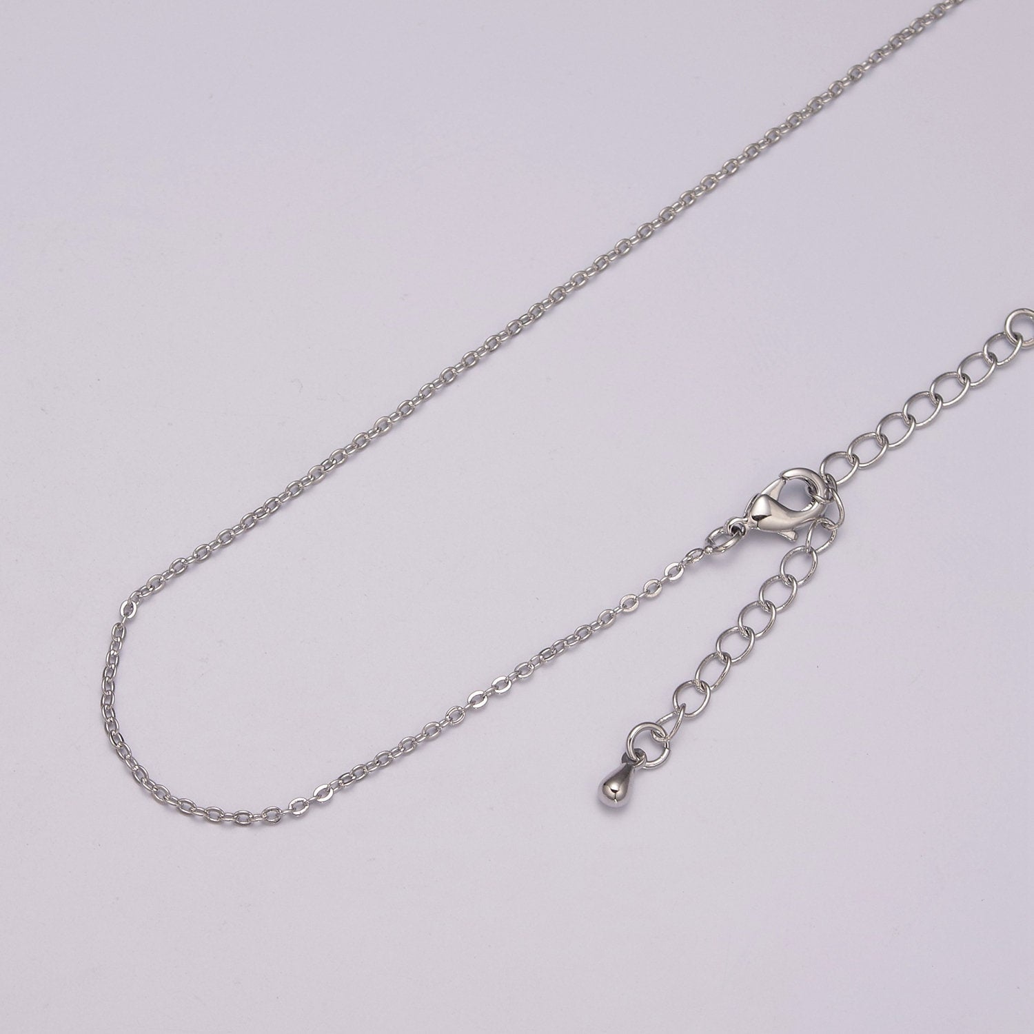 1pc 17.7''+ 2" ext. Ready to Use Gold Rolo Necklace Chain,Layering Box Rolo Chain Dainty Necklace, For Necklace Making | WA-444, WA-445
