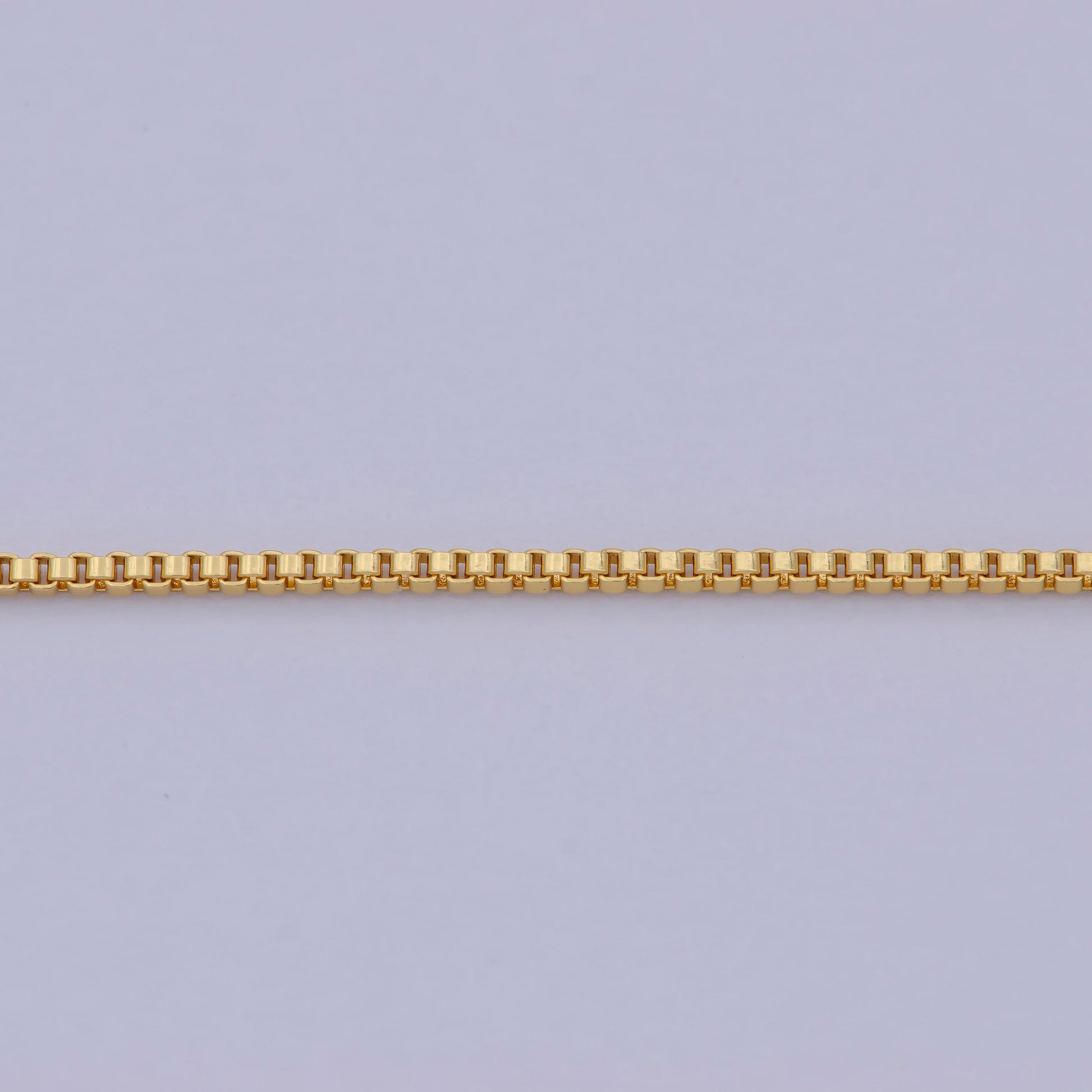 1pc 19.9'' ready to wear Gold Square Box Chain Necklace, Layering Dainty Box Chain For Jewelry Making with Pendant Charm ,WA- 469