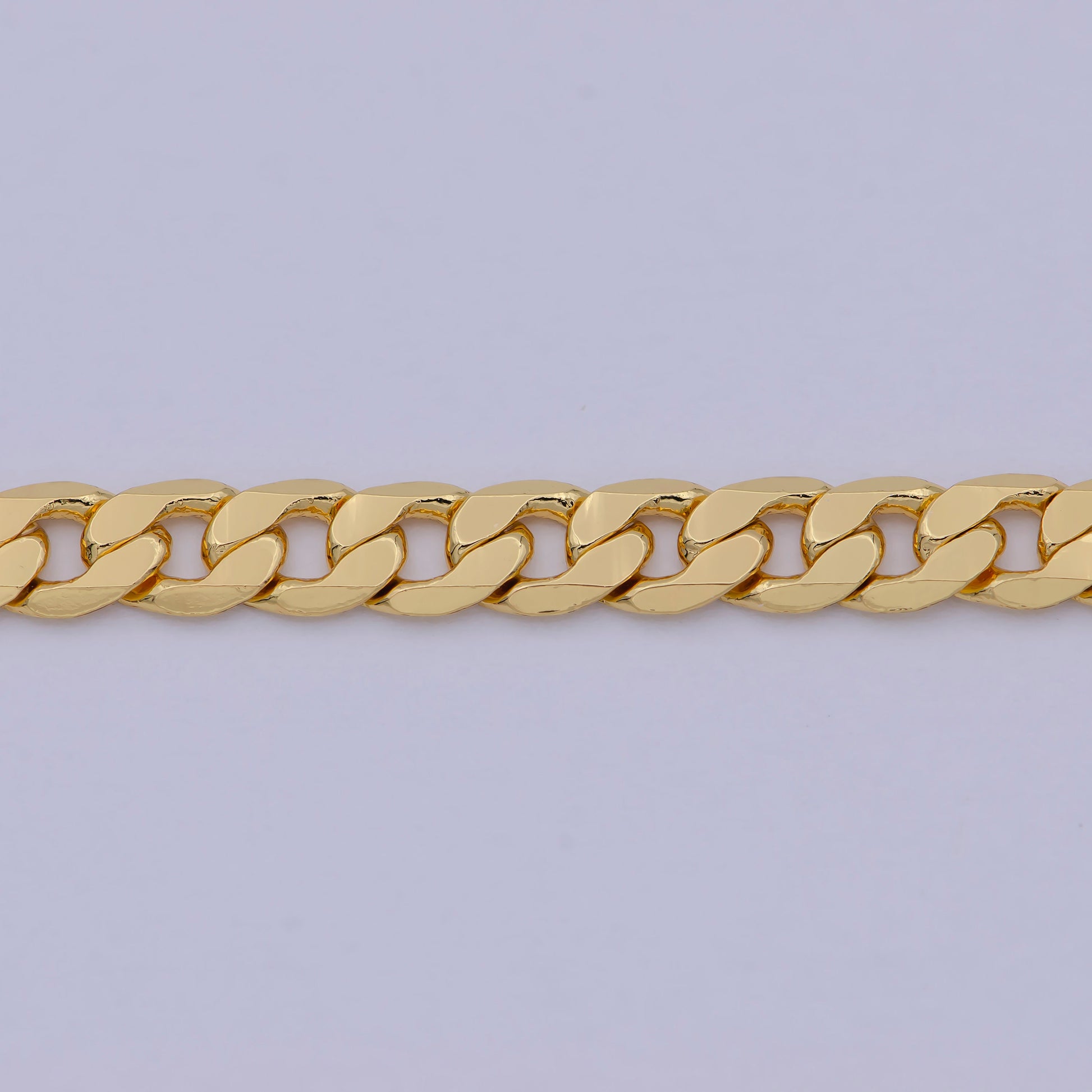 1pc 19.7'' Ready to Use Gold Cuban Curb Necklace Chain, Layering Miami Curb Chain Dainty Necklace, For Pendant Charm Necklace,WA- 472