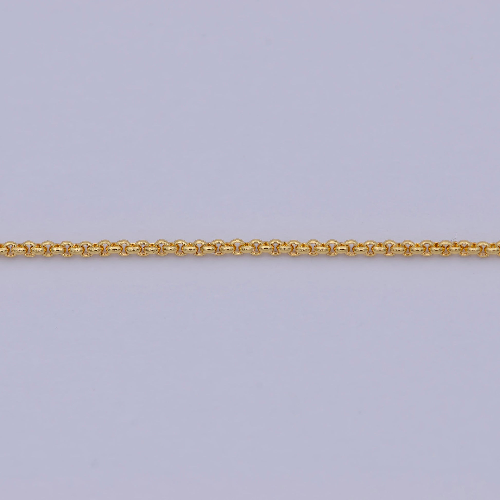 1pc 17.7'' Ready to Use Gold Thin Rolo Necklace Chain, Small Round Rolo Chain Dainty Necklace, For Pendant Charm Necklace, WA-473