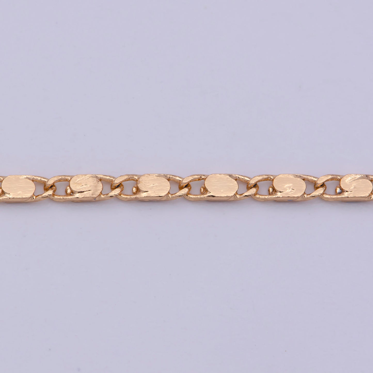 1pc 18.0'' Ready to Use Gold Unique Necklace Chain, Layering Plate Lock Chain Dainty Necklace, Perfect for Pendant Necklace, WA-474