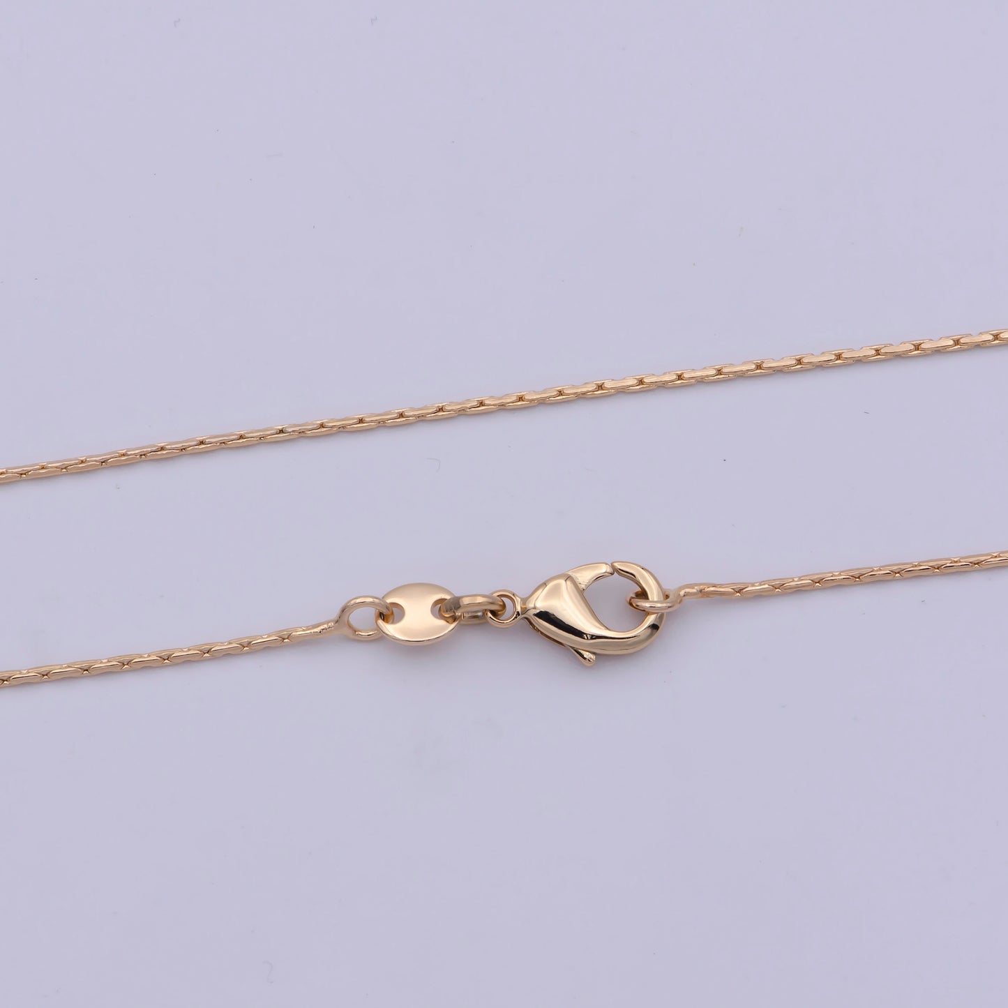 1pc 17.9'' Rectangular box Chain Gold Wheat Necklace Chain, Layer Fox Tail Chain Dainty Necklace, For Pendant Charm Necklace Making, WA-476