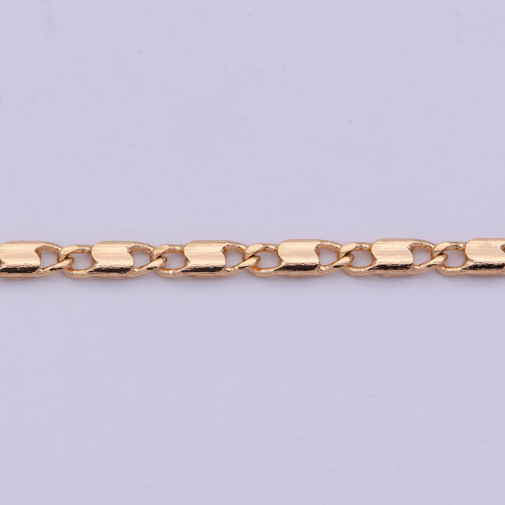 1pc 17.6'' Fancy Gold Anchor Necklace Chain, Layering Mariner Chain Dainty Necklace,For Pendant Charm Necklace Making, WA-484