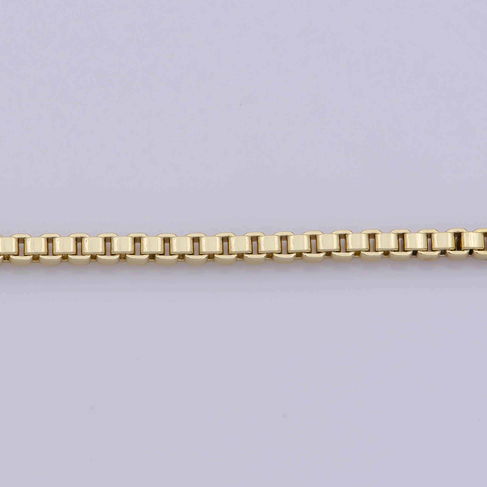 1pc 17.7'' ready to wear Gold Square Box Chain Necklace, Layering Dainty Box Chain For Jewelry Making with Pendant Charm, WA-280