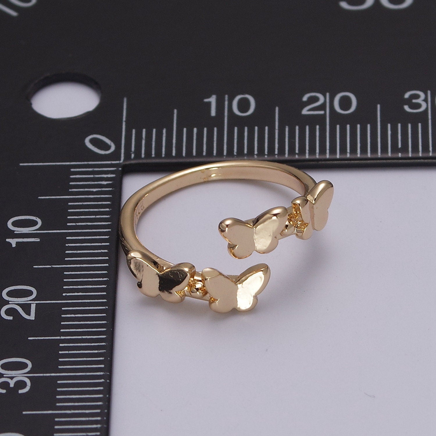 Dainty Butterfly Ring 18k Gold Filled Mariposa Ring Open adjustable Minimalist Jewelry