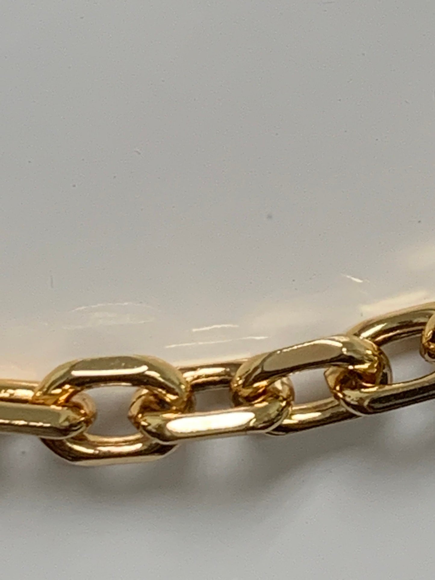 1pc 17.8'' Ready to Use Bold Gold Rolo Necklace Chain, Layering Thick Rolo Chain Dainty Necklace,For Pendant Charm Necklace Making,WA-294