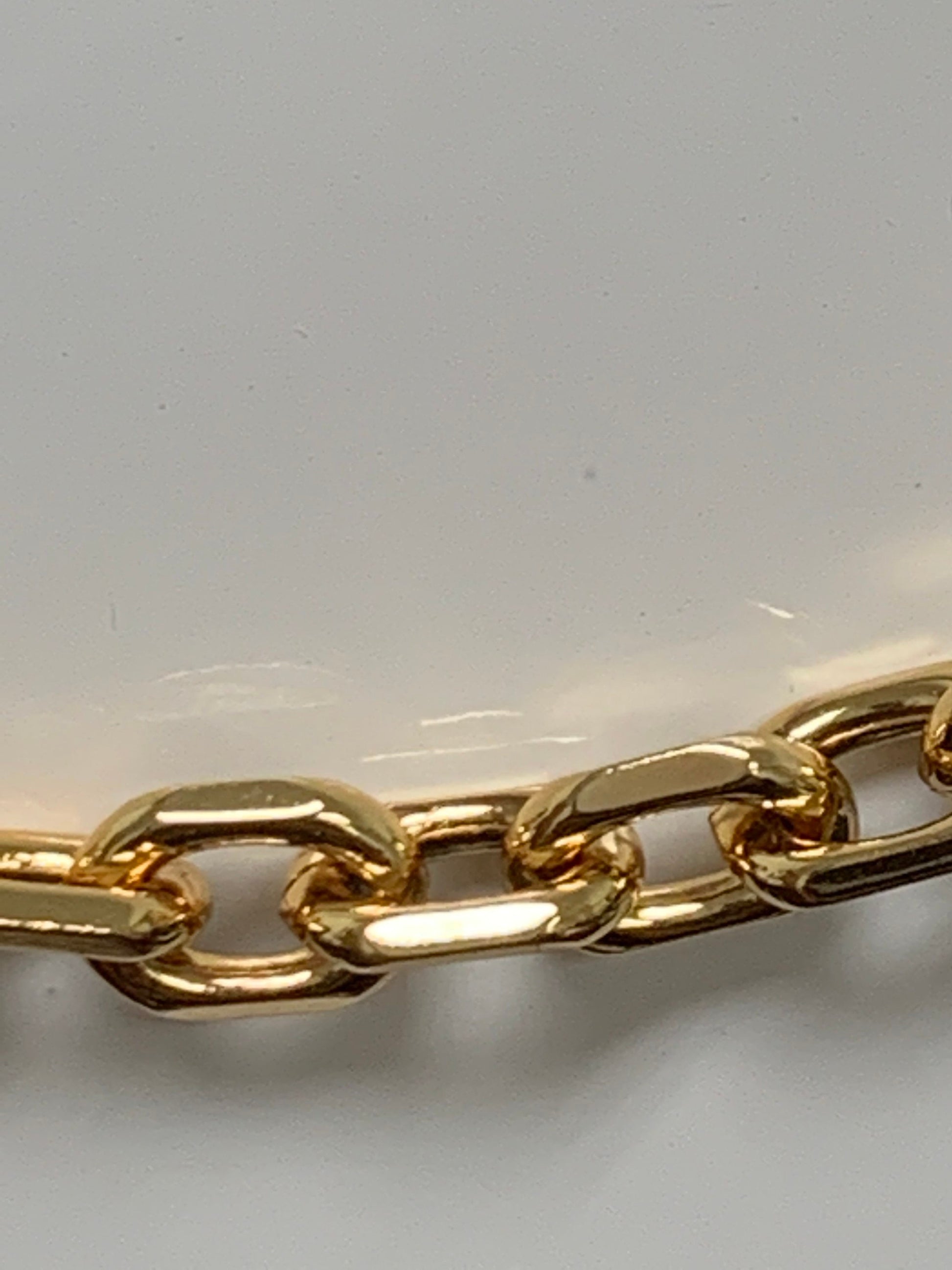 1pc 17.8'' Ready to Use Bold Gold Rolo Necklace Chain, Layering Thick Rolo Chain Dainty Necklace,For Pendant Charm Necklace Making,WA-294