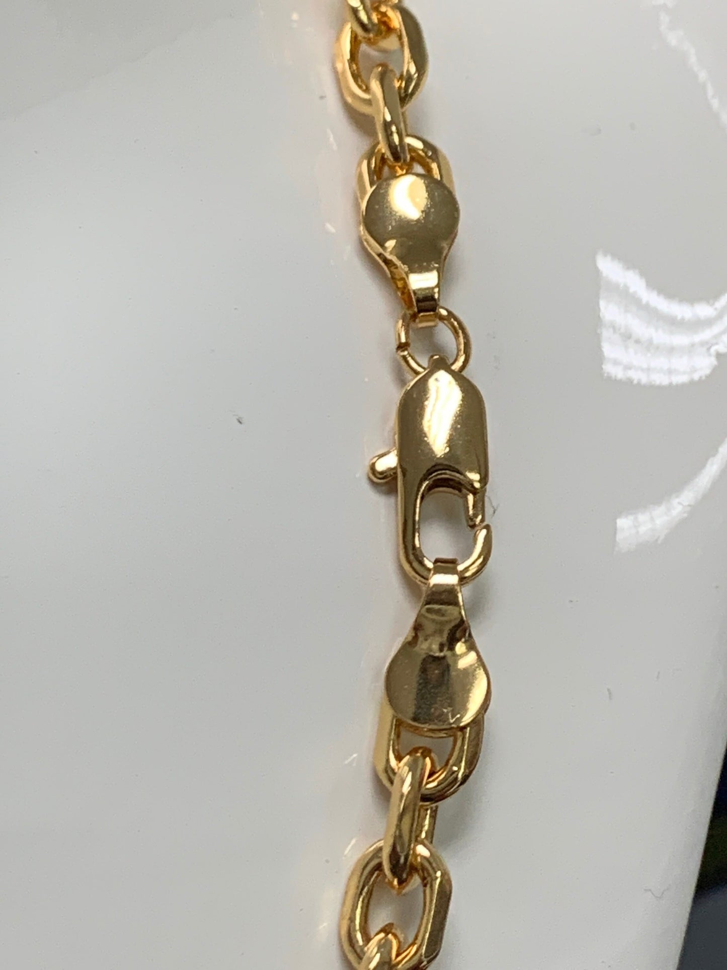 1pc 17.8'' Ready to Use Bold Gold Rolo Necklace Chain, Layering Thick Rolo Chain Dainty Necklace,For Pendant Charm Necklace Making,WA-294