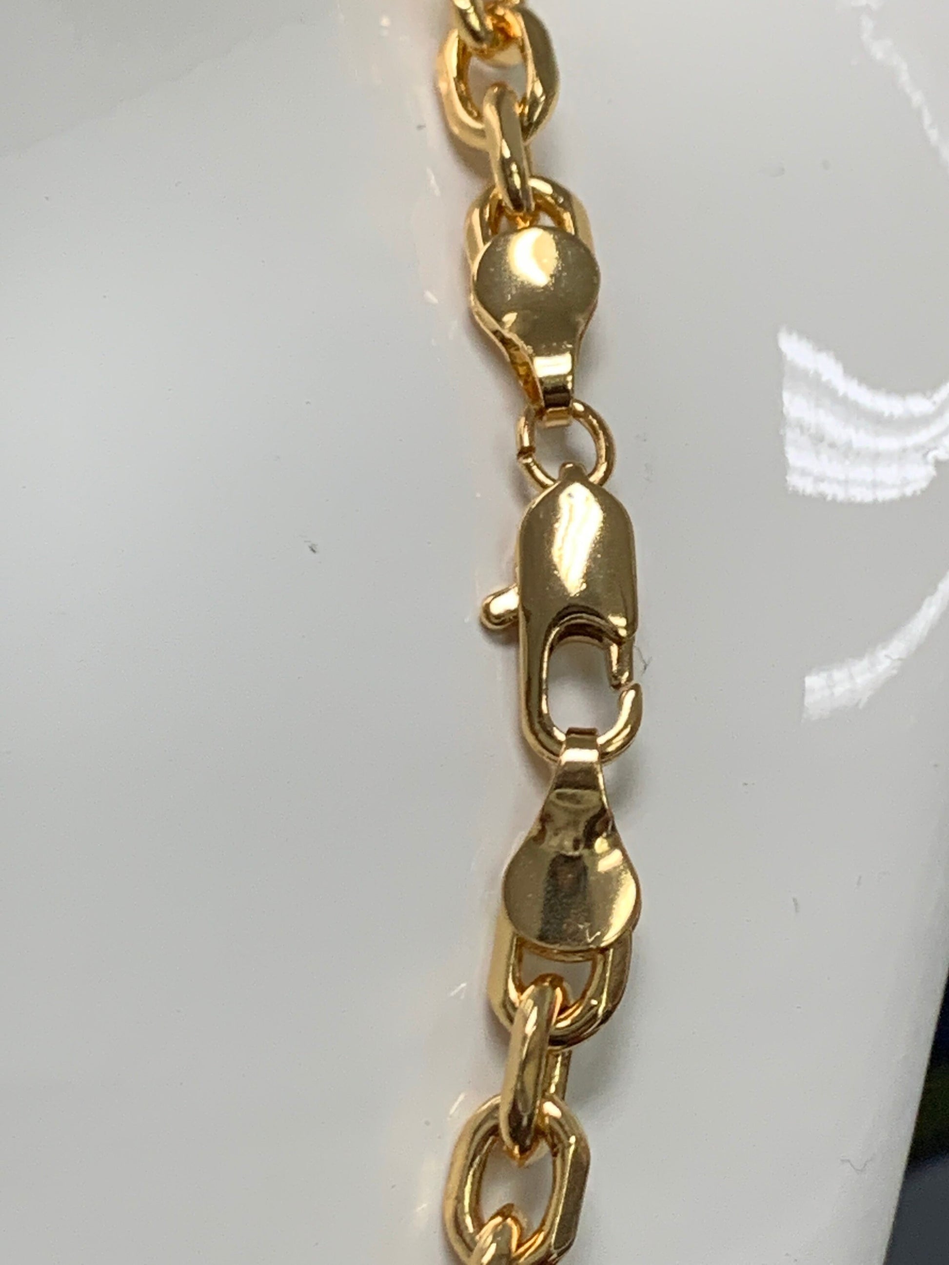 1pc 17.8'' Ready to Use Bold Gold Rolo Necklace Chain, Layering Thick Rolo Chain Dainty Necklace,For Pendant Charm Necklace Making,WA-294