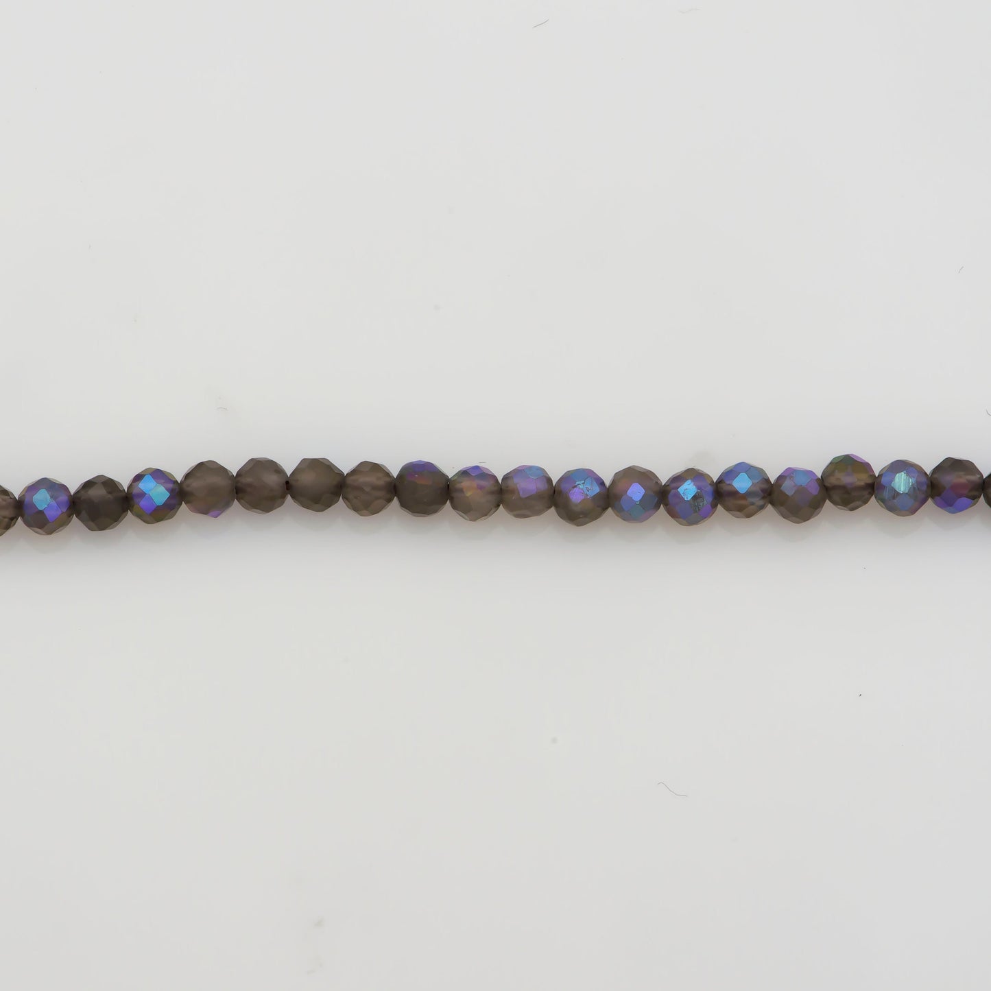 Gorgeous 16"+1" ext. Smoky Grey MoonStone Tiny Bead Necklace, Gold Necklace for Women semi Precious Stone Beaded Necklace, Gemstone, WA-309