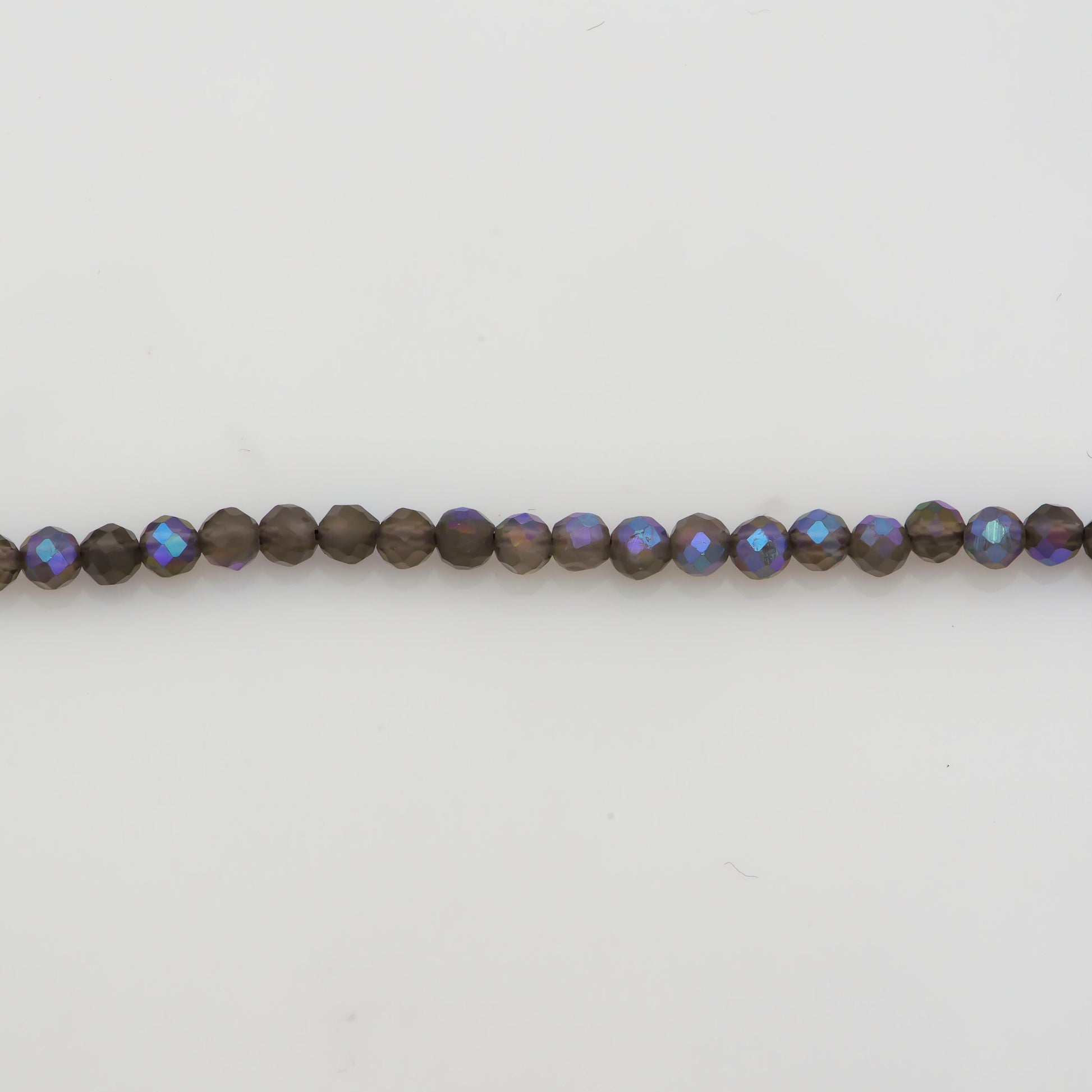 Gorgeous 16"+1" ext. Smoky Grey MoonStone Tiny Bead Necklace, Gold Necklace for Women semi Precious Stone Beaded Necklace, Gemstone, WA-309