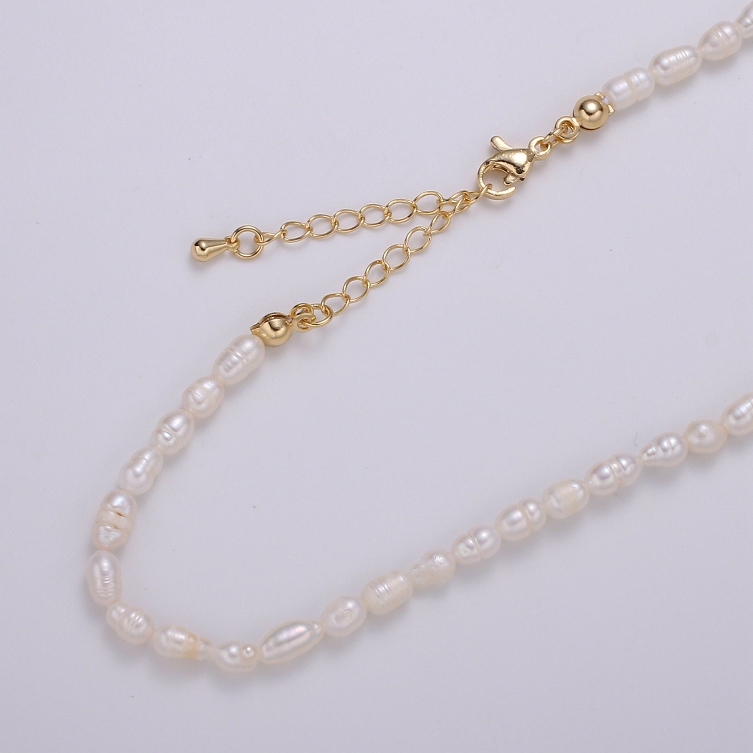 Dainty Freshwater Seed Necklace, Layering Necklace, Pearl Necklace, Beaded Necklace, Dainty Necklace Wedding Jewelry Christmas Gift,WA-514