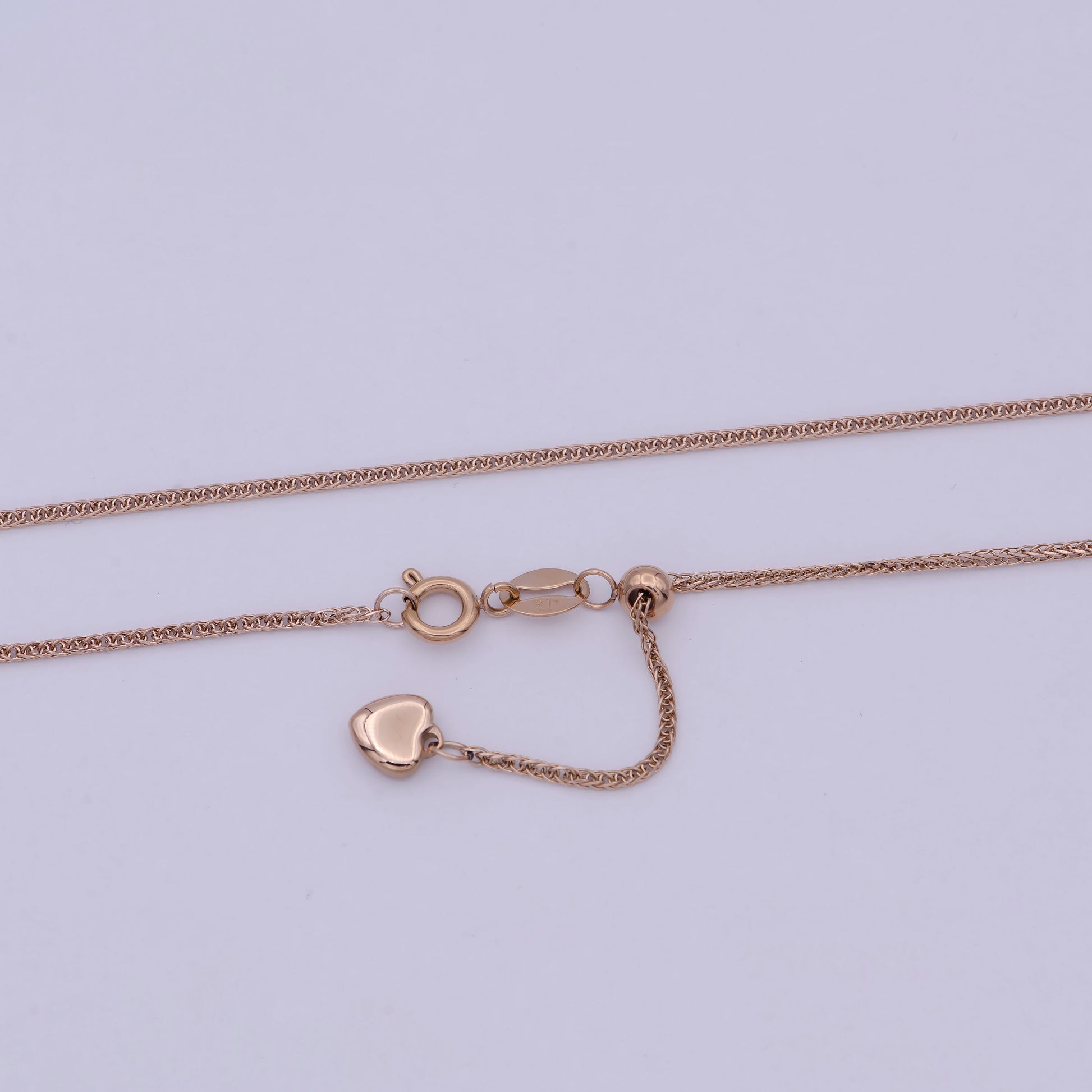 1pc 20'' Ready to Use Adjustable Pink Gold Unique Necklace Chain, Layering Chain Dainty Necklace, Perfect for Pendant Necklace, WA-515